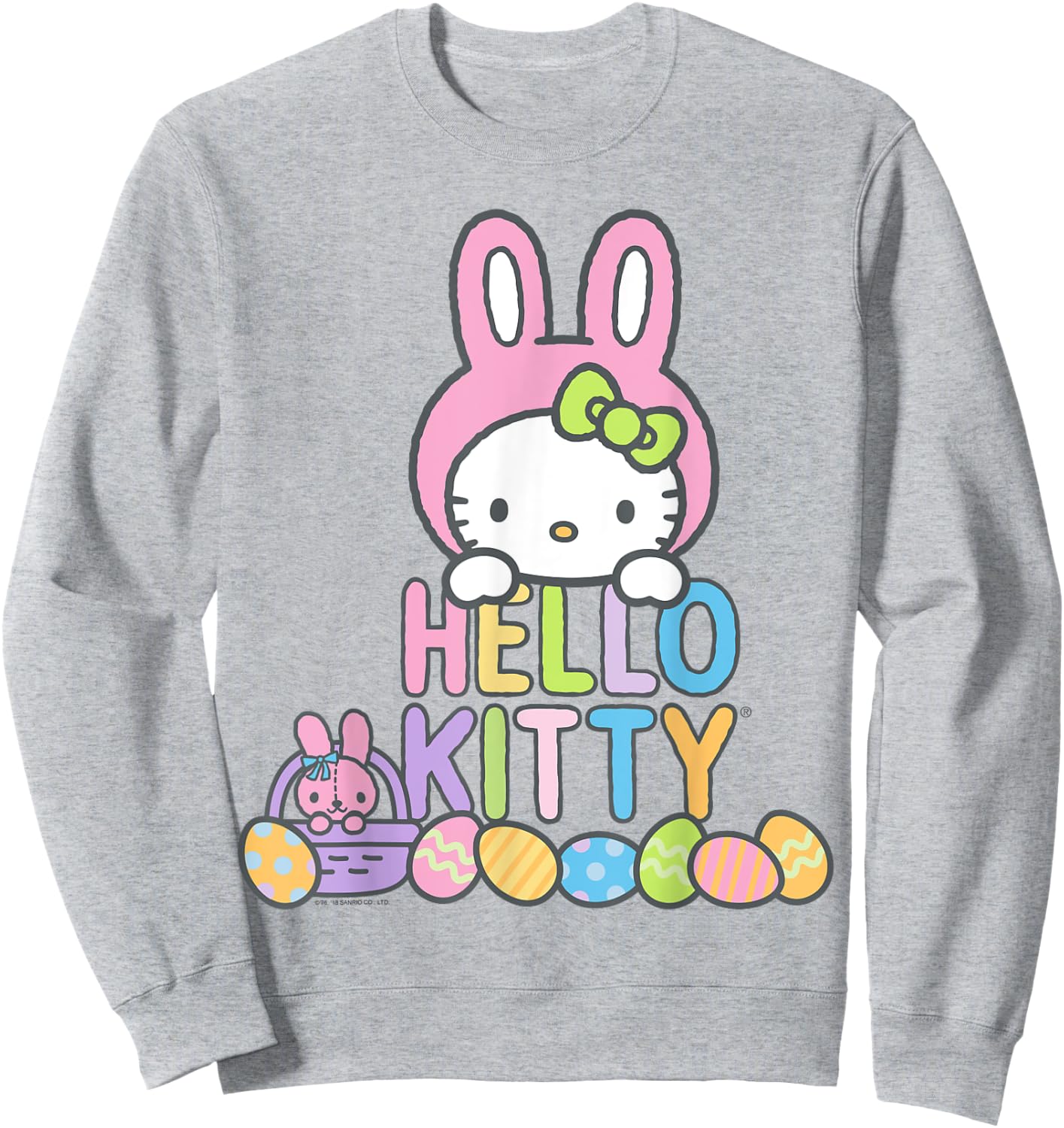 Hello Kitty Easter Bunny Logo Shirt Sweatshirt - Sweatshirt | Ash