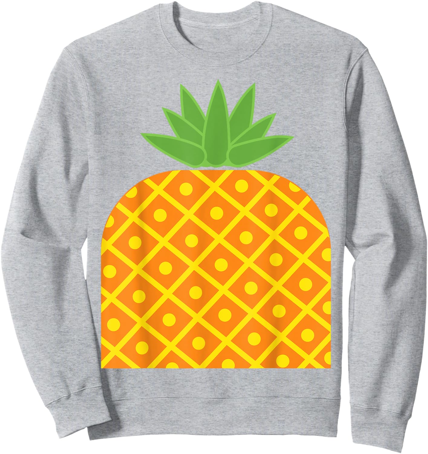 Pineapple Fruit Easy Lazy DIY Halloween Costume Sweatshirt - Sweatshirt | Ash