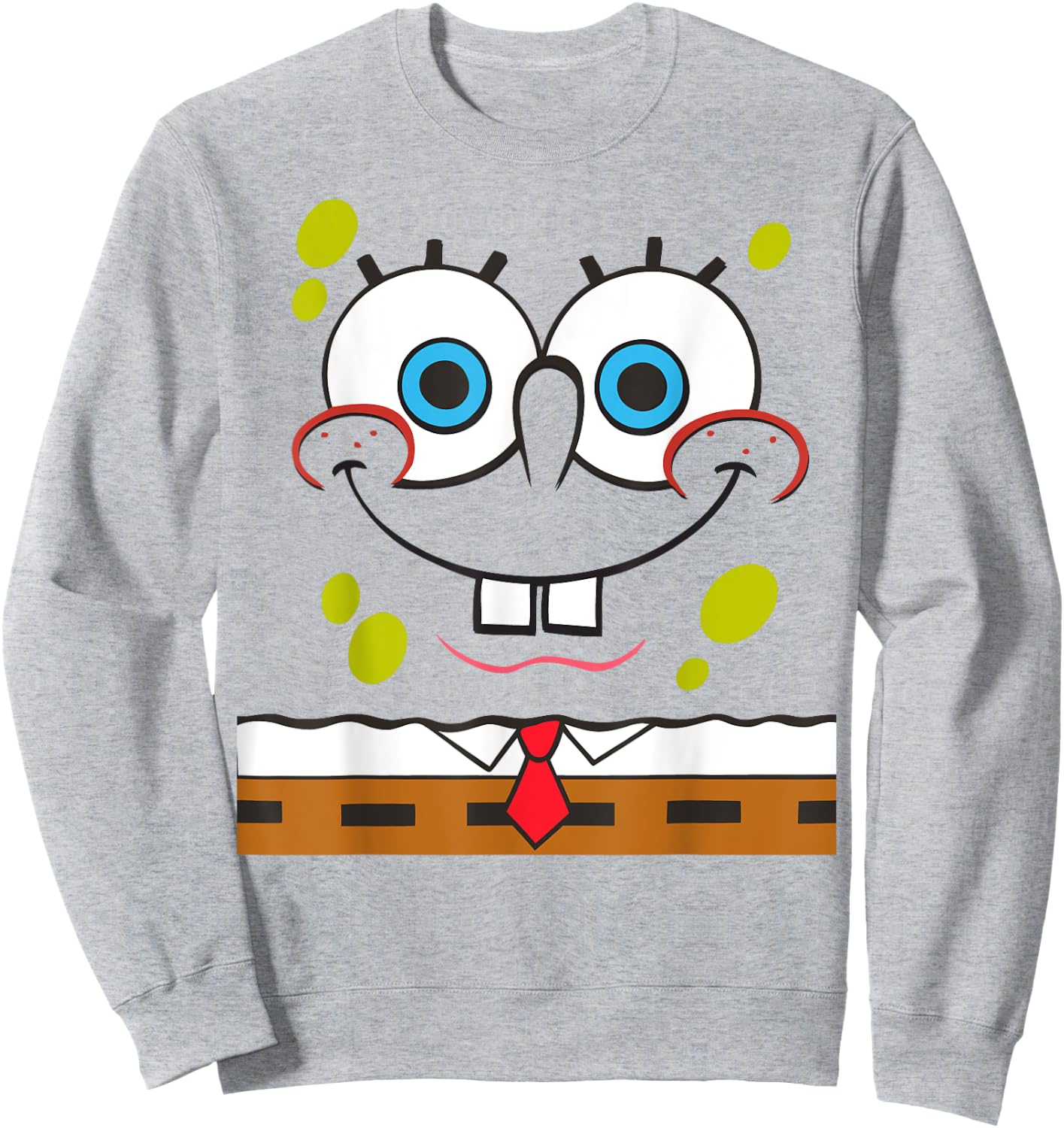 Spongebob Squarepants Large Face Sweatshirt - Sweatshirt | Ash