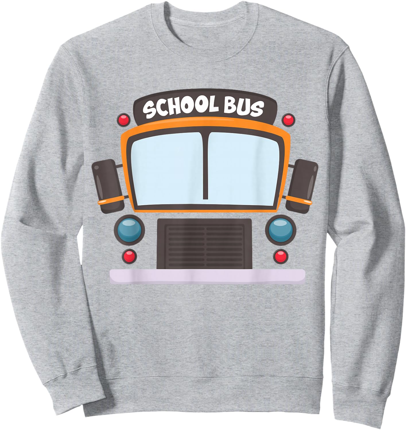 School Bus Costume Shirt Boys Girls Halloween Bus Driver Men Sweatshirt - Sweatshirt | Ash