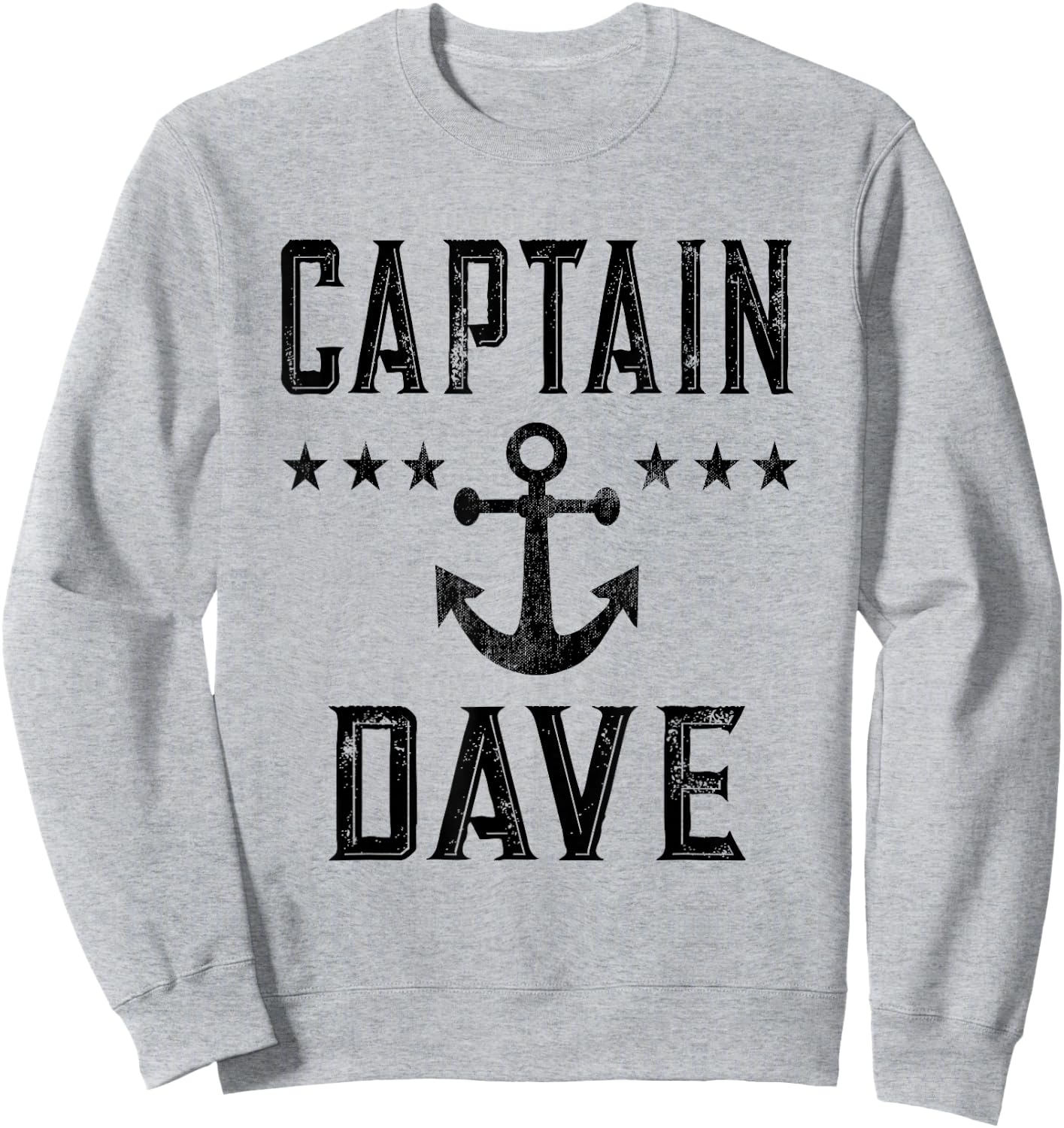 Vintage Captain Dave Item - Lake Boating or Boat Owner Sweatshirt - Sweatshirt | Ash