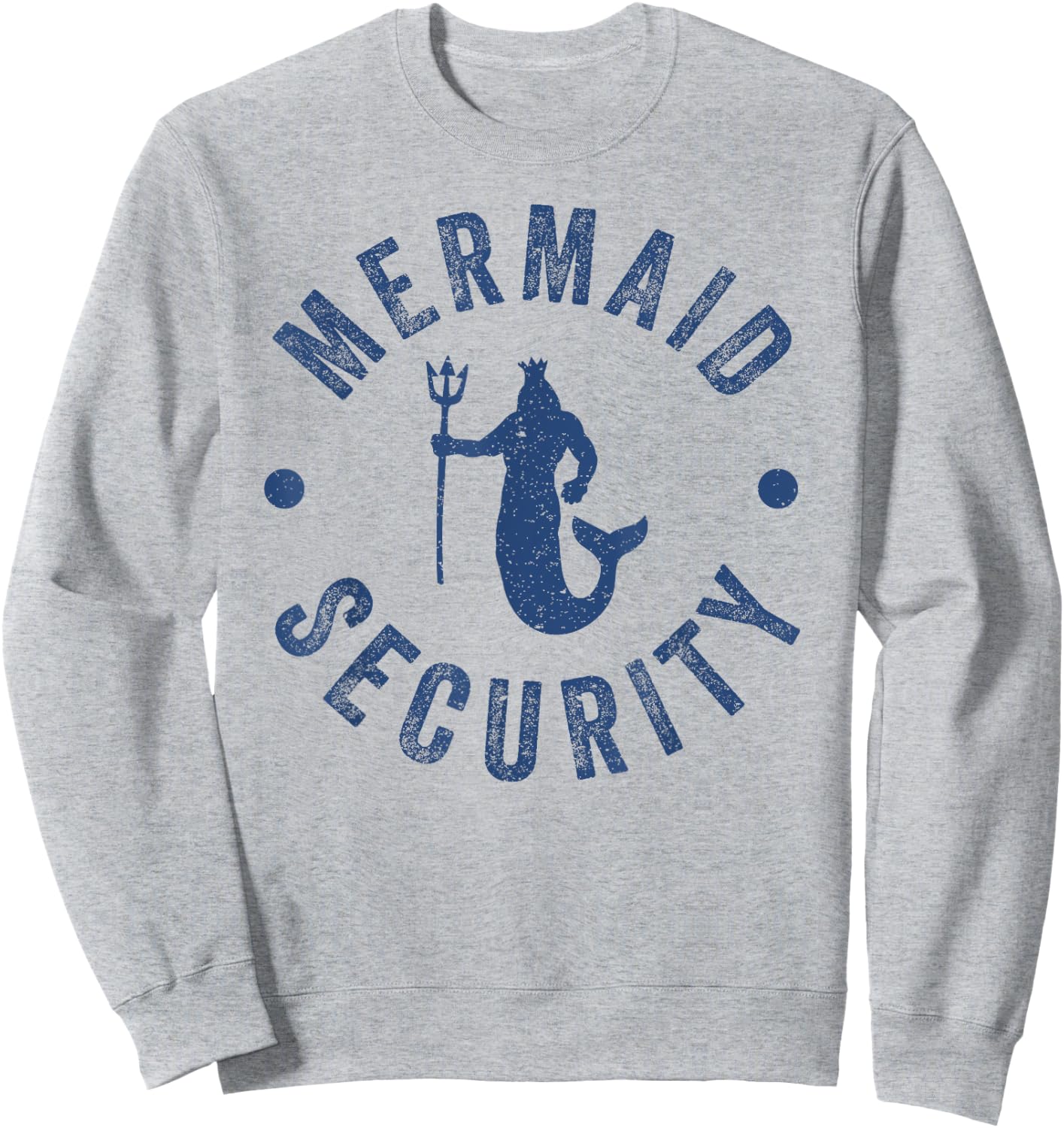Funny Costume Men Boys Mermaid Security Sweatshirt - Sweatshirt | Ash
