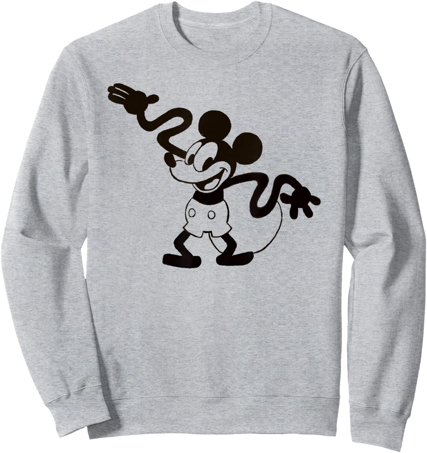 Disney - Classic Mickey Mouse Crazy Arms Sweatshirt - Sweatshirt | Ash