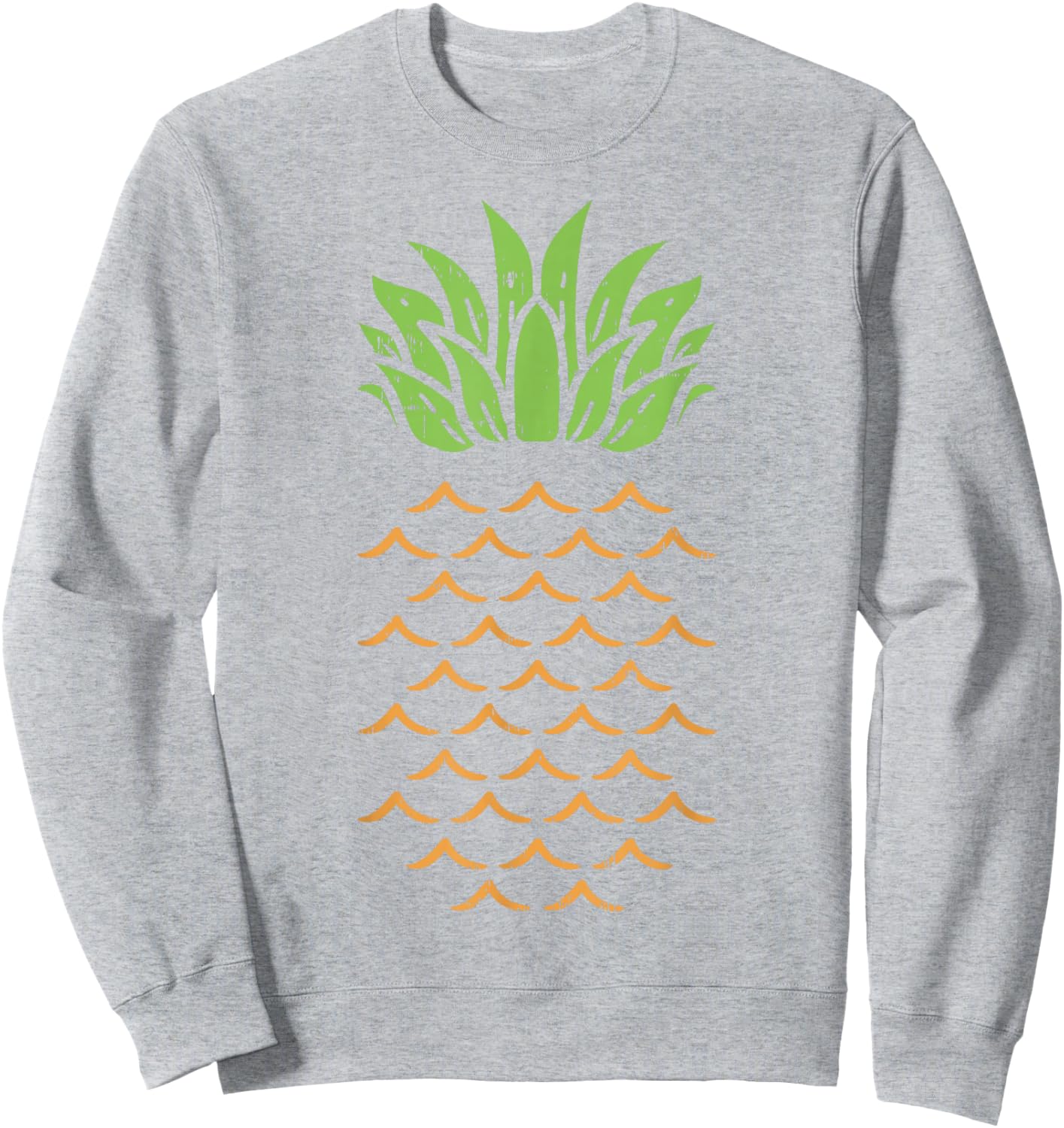 Pineapple Funny Fruit Food Lazy DIY Easy Halloween Costume Sweatshirt - Sweatshirt | Ash
