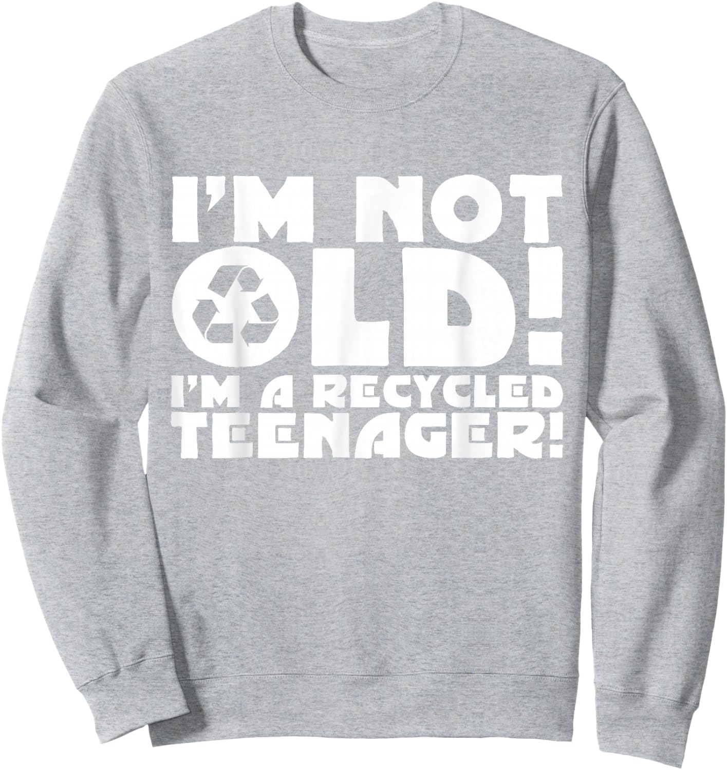 I'm not Old I'm a Recycled Teenager Funny Old Age B Sweatshirt - Sweatshirt | Ash