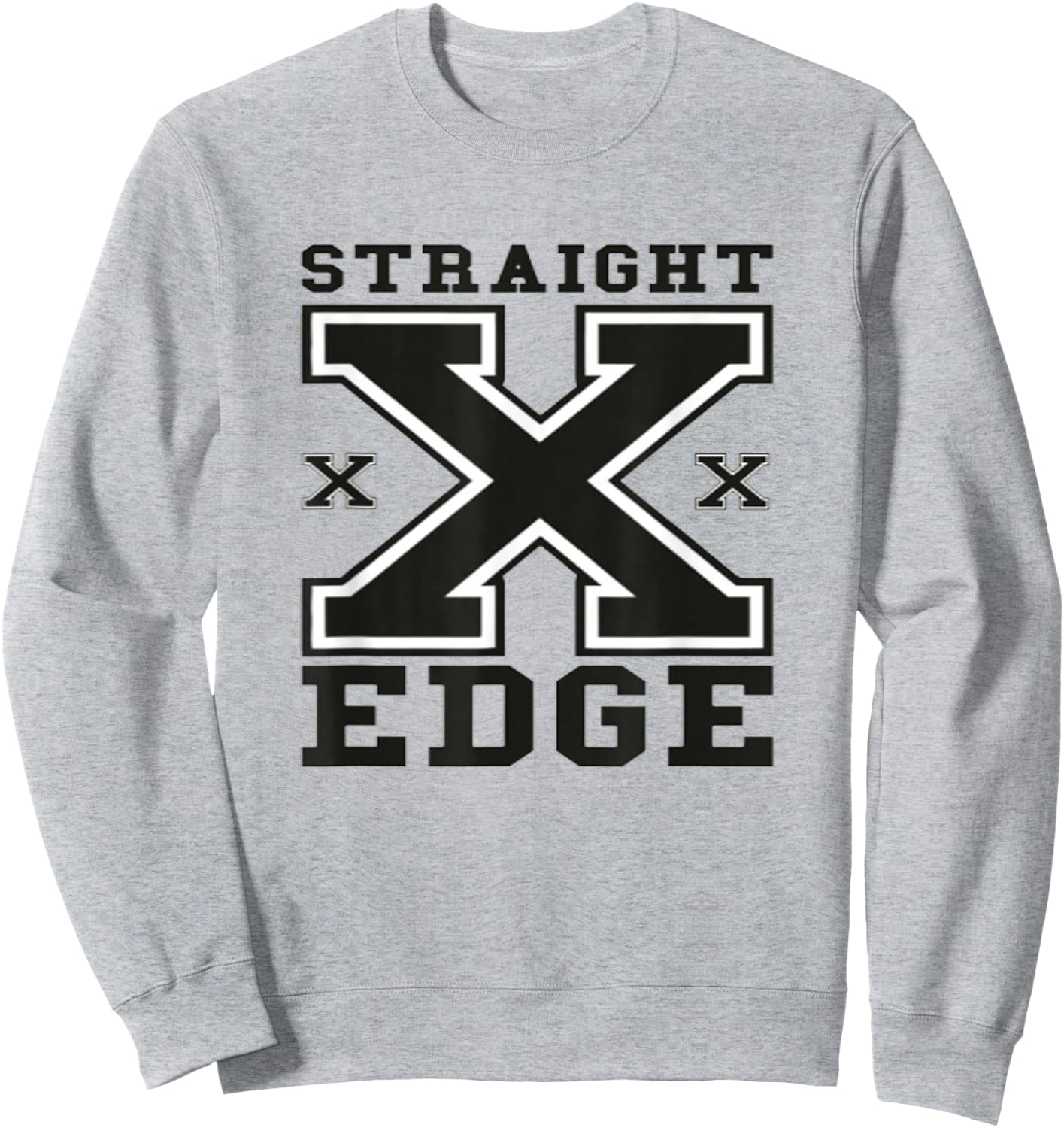 Straight Edge XXX Distressed Style Sweatshirt - Sweatshirt | Ash