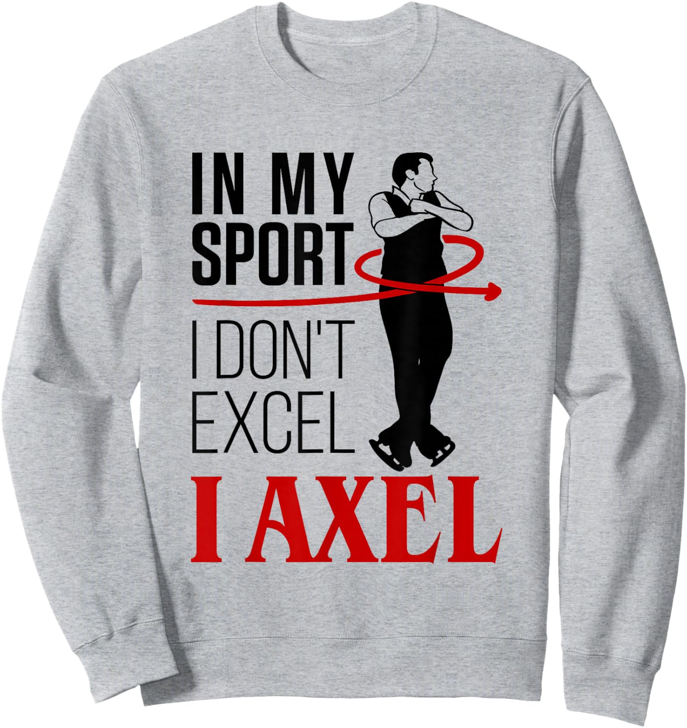 Figure Skating Axel Men Boys Ice Skater Sweatshirt - Sweatshirt | Ash