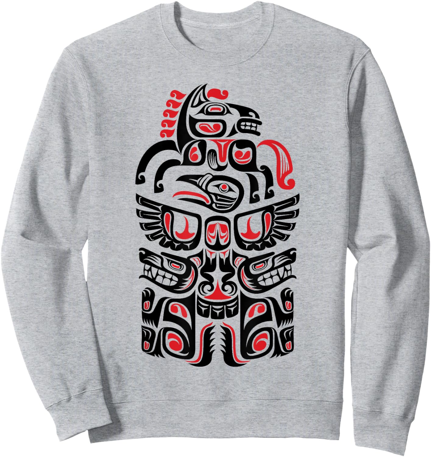 Native American Haida Art Lover Native Indian People Gift Sweatshirt - Sweatshirt | Ash