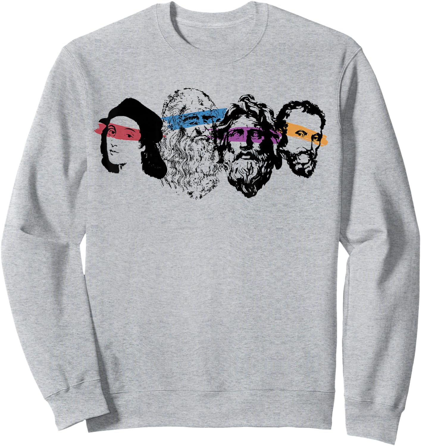 Renaissance Ninja Artist Drawing Sweatshirt - Sweatshirt | Ash