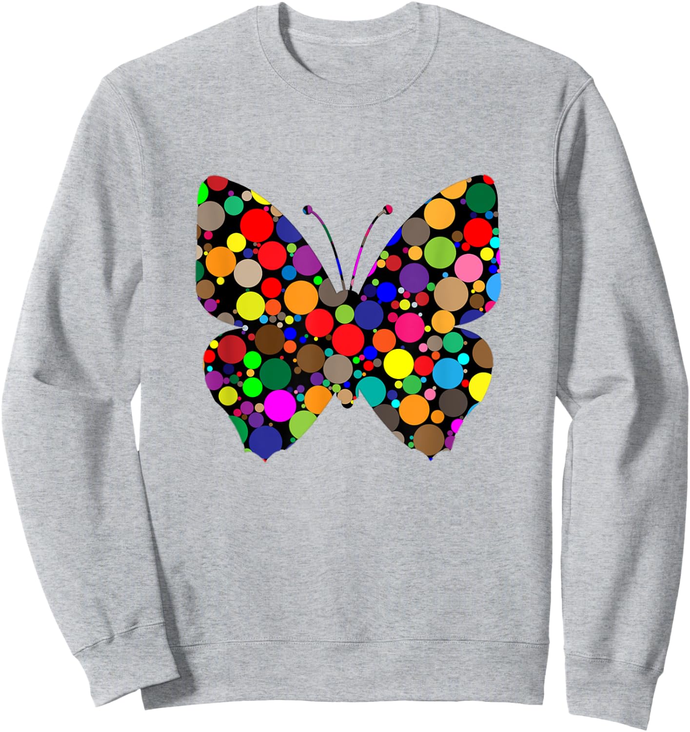 Colourful Butterfly International dot day Sweatshirt - Sweatshirt | Ash