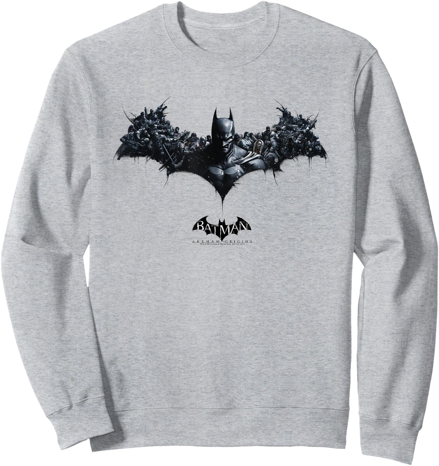 Batman: Arkham Origins Bat of Enemies Sweatshirt - Sweatshirt | Ash