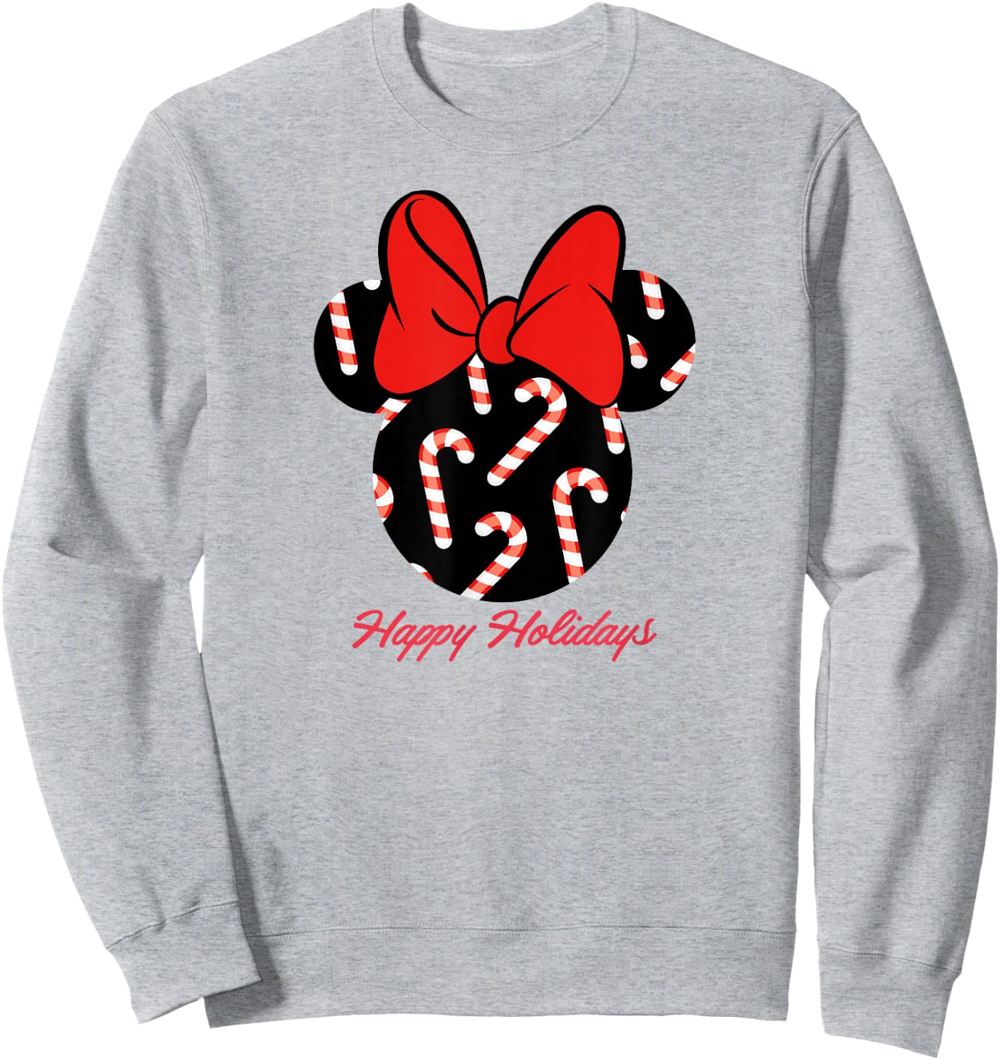 Disney Minnie Candy Canes Holiday Sweatshirt - Sweatshirt | Ash