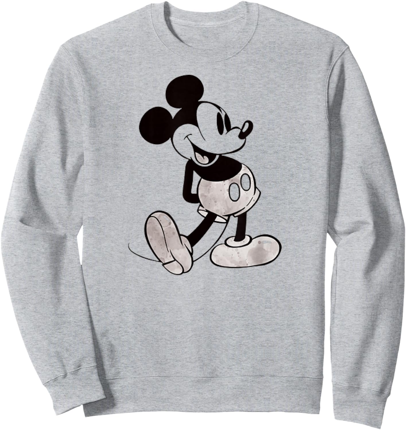 Disney - Black and White Mickey Mouse Sweatshirt - Sweatshirt | Ash