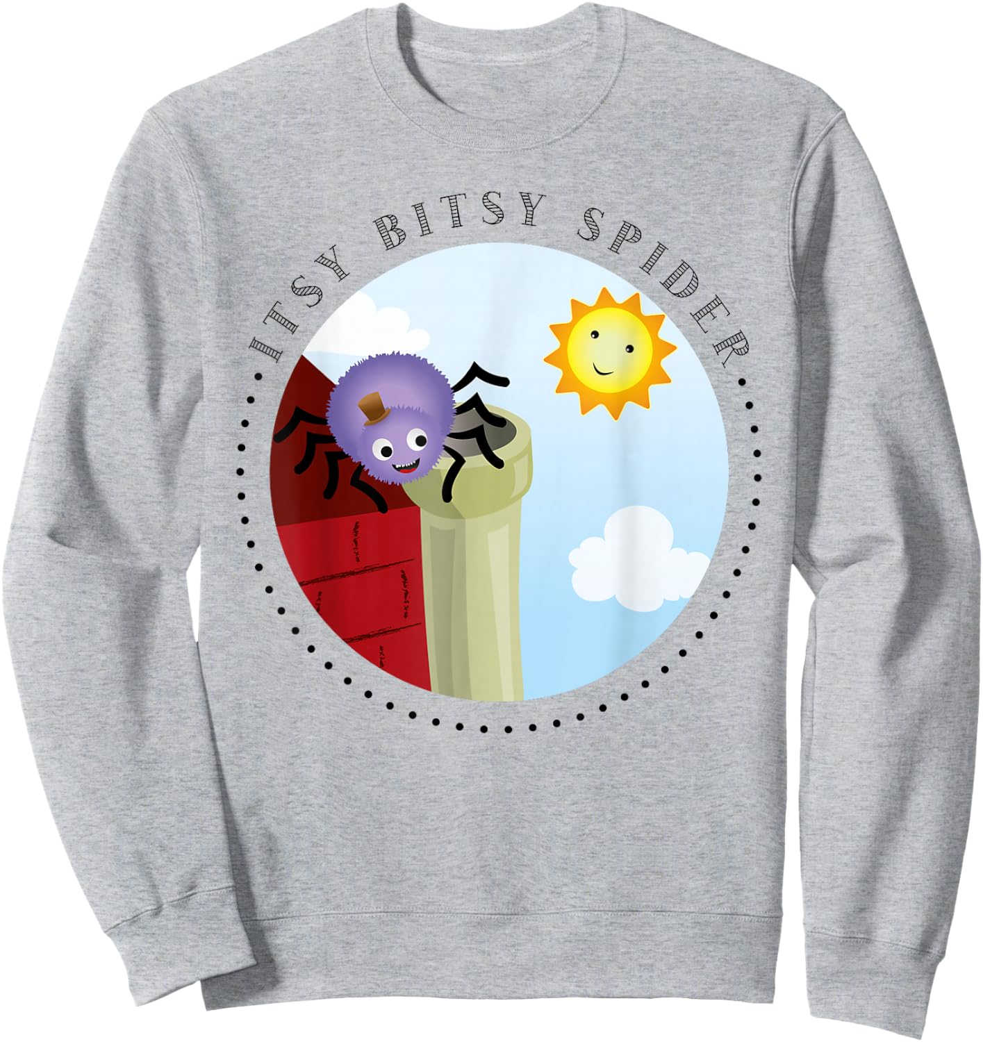 Itsy Bitsy Spider unique Nursery Rhymes Toddler Sweatshirt - Sweatshirt | Ash