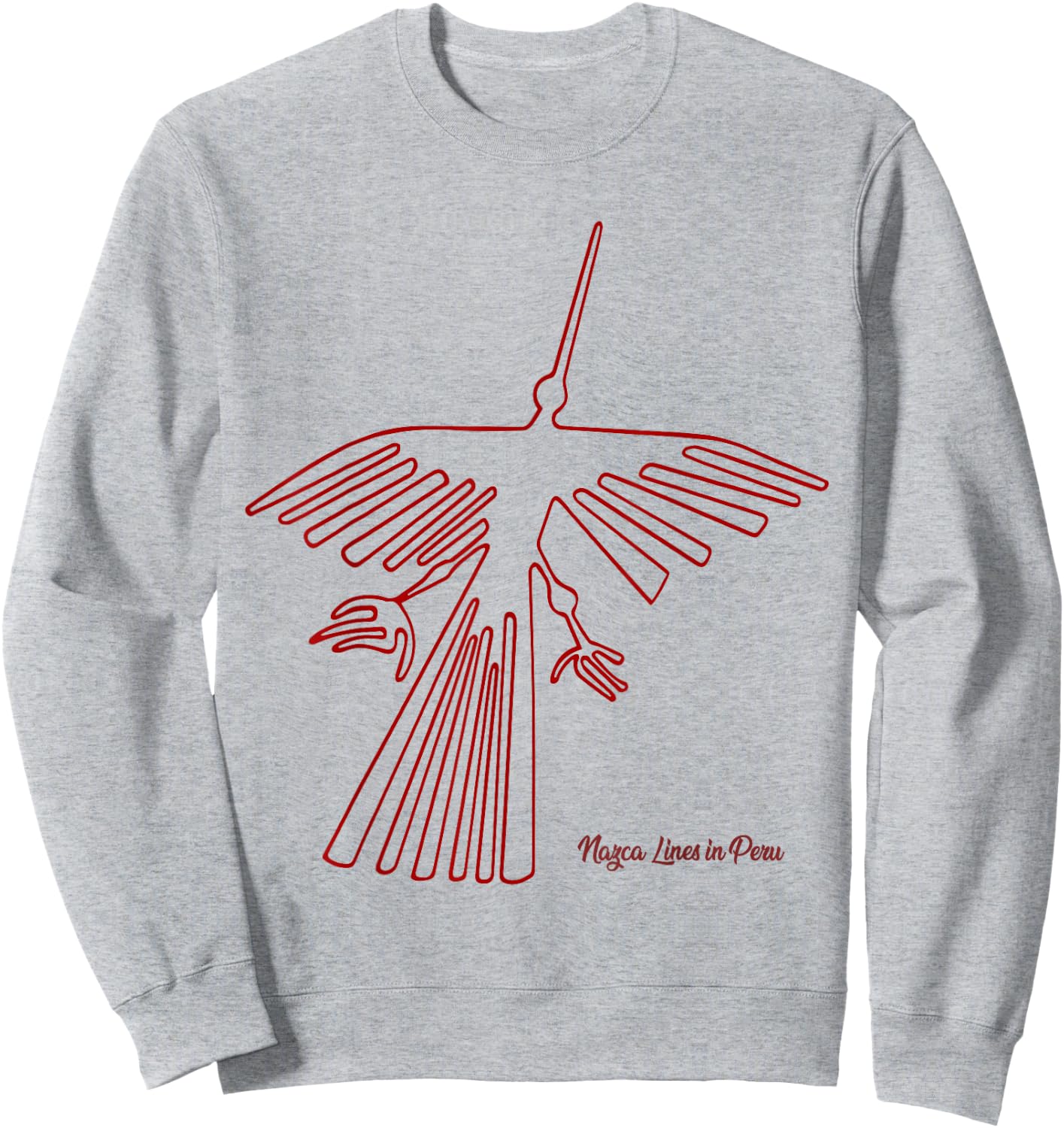 Nazca Lines the Condor Peruvian Glyph Sweatshirt - Sweatshirt | Ash