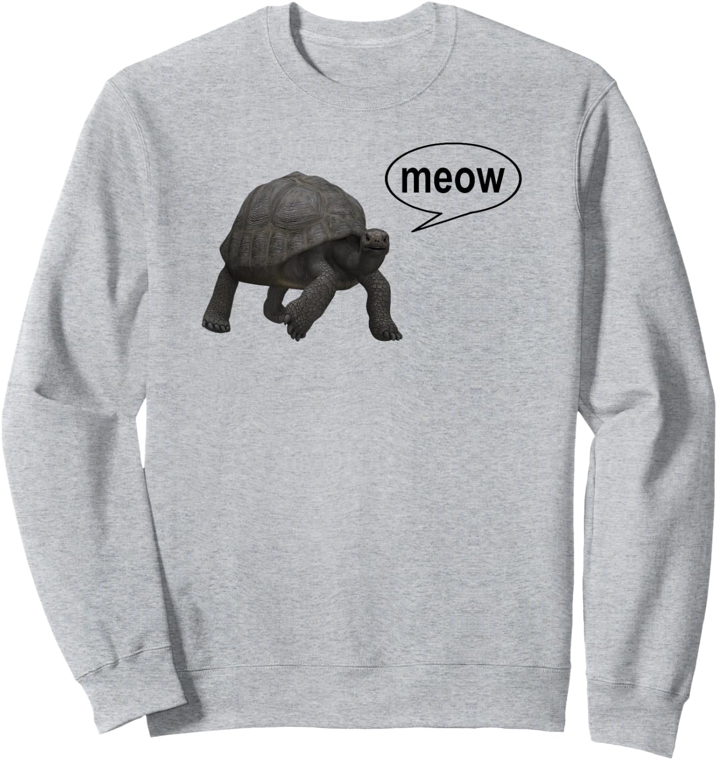 Turtle Tortoise Cat Meow Funny Sweatshirt - Sweatshirt | Ash
