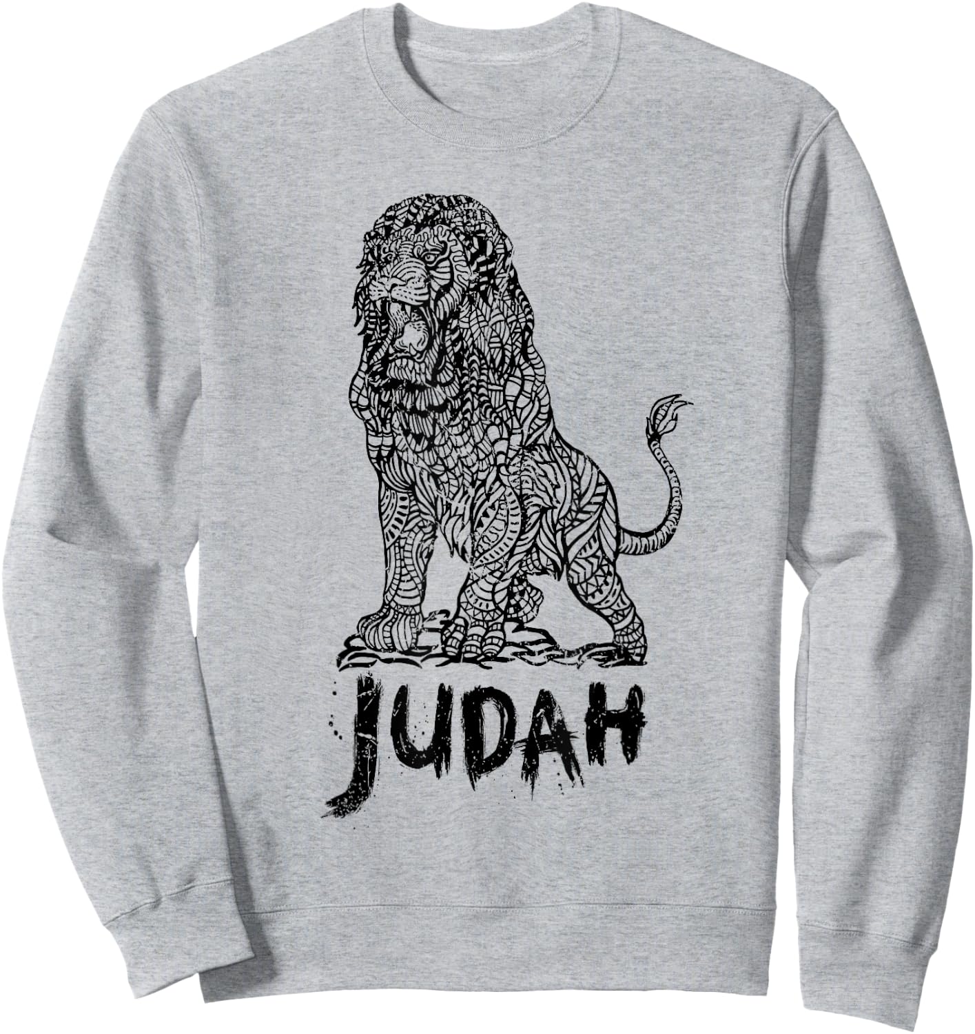 Lion of Judah Israel Jewish Jerusalem Jew Hebrew Sweatshirt - Sweatshirt | Ash