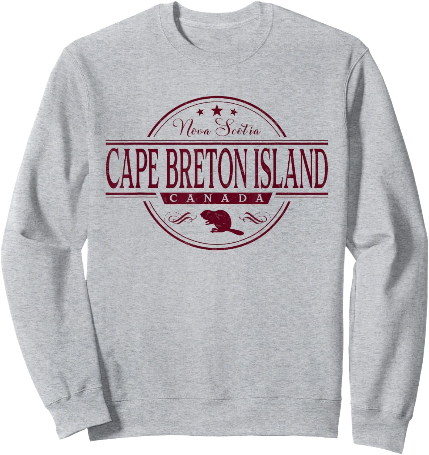 Cape Breton Island Nova Scotia Canada Label Sweatshirt - Sweatshirt | Ash