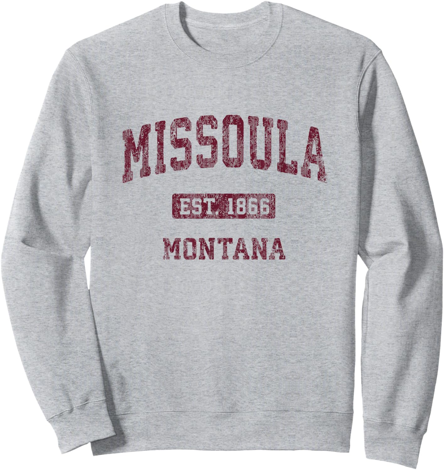 Missoula Montana MT Vintage Athletic Sports Design Sweatshirt - Sweatshirt | Ash