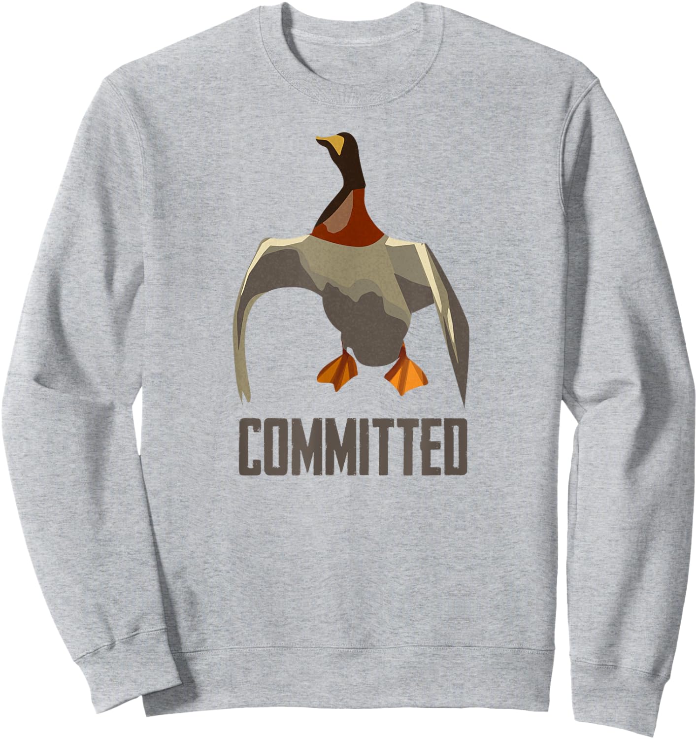 Committed Drake - Duck Hunting Shirt by Committed Waterfowl Sweatshirt - Sweatshirt | Ash