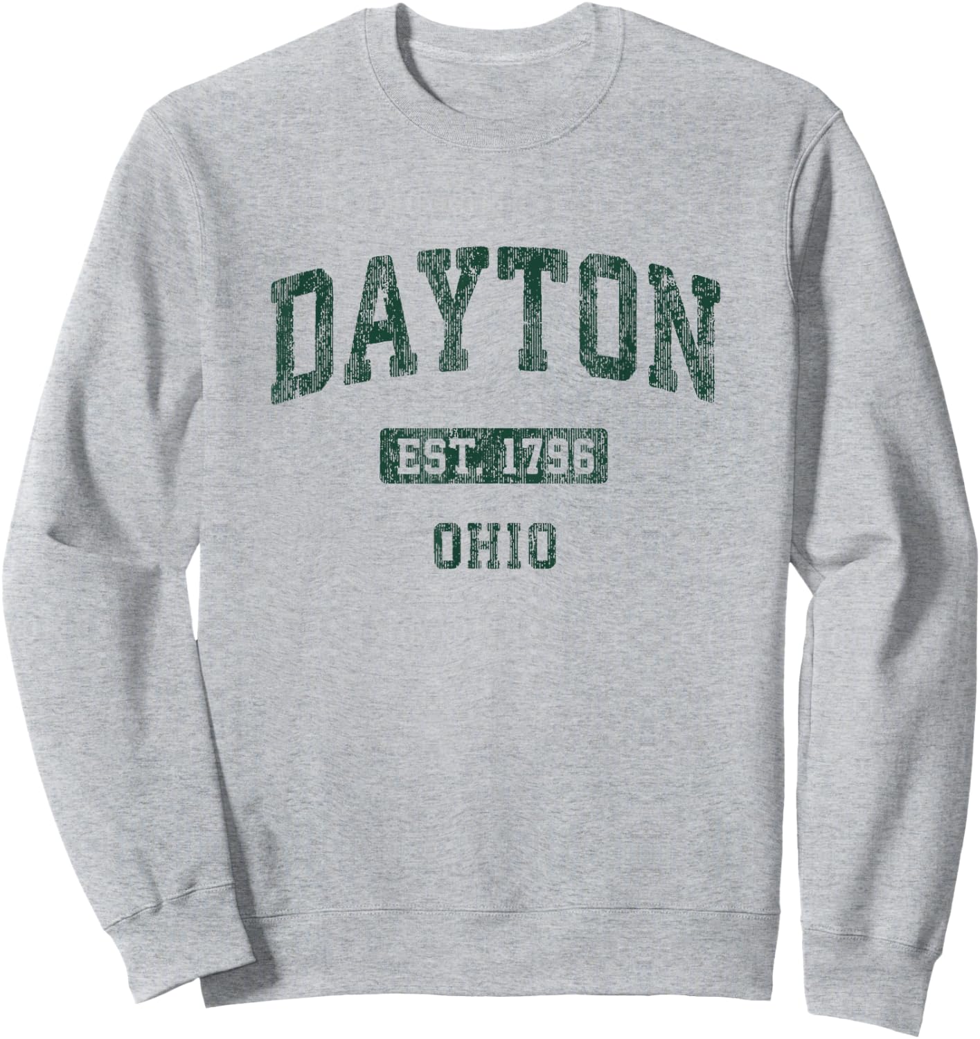 Dayton Ohio OH Vintage Athletic Sports Design Sweatshirt - Sweatshirt | Ash