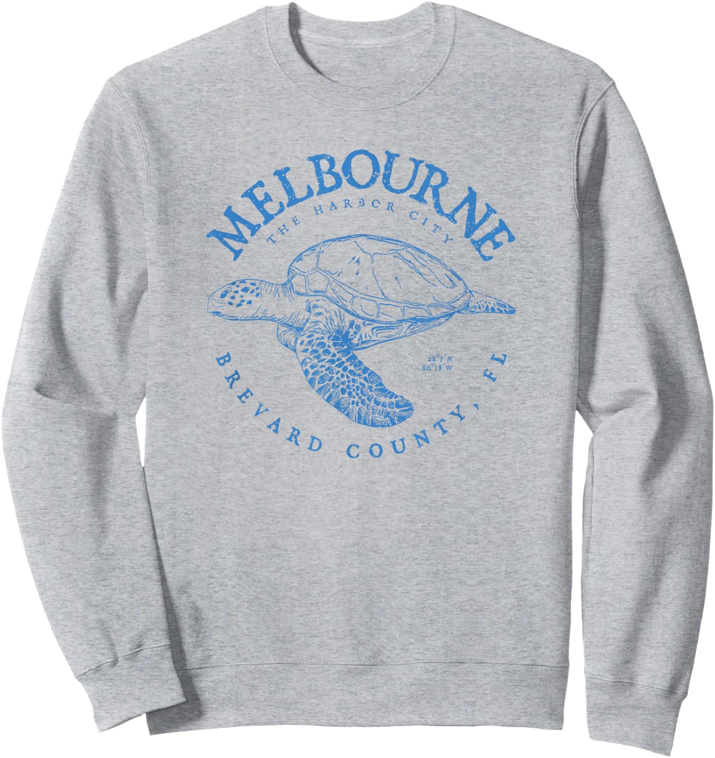 Loggerhead Melbourne Turtle Gift Florida and Palm Bay Sweatshirt - Sweatshirt | Ash