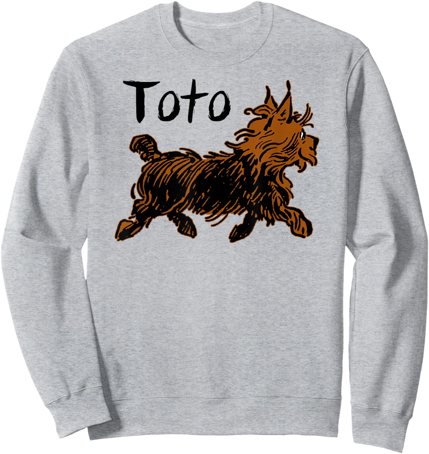 Retro Toto Wizard of OZ Dog Shirt Art Design-Funny Fairytale Sweatshirt - Sweatshirt | Ash
