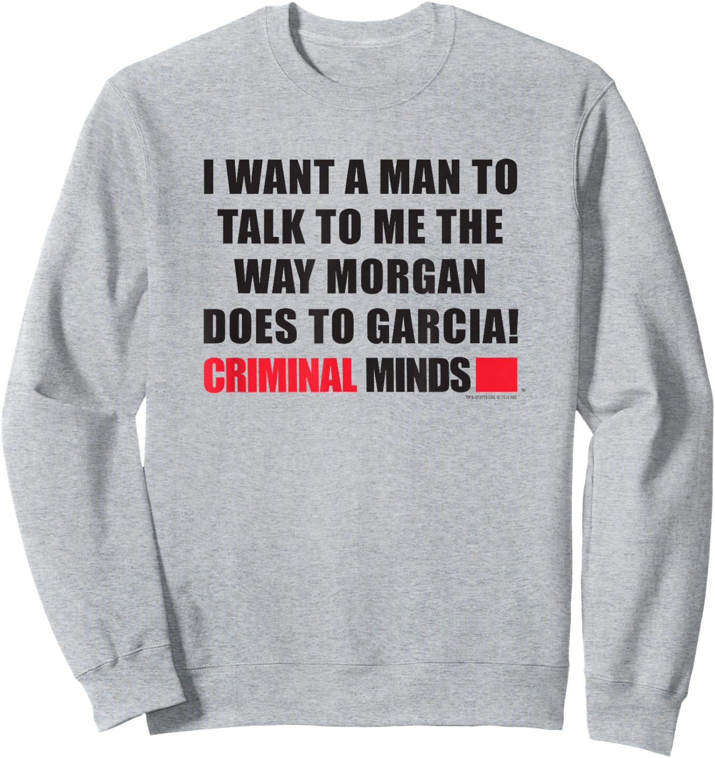 Criminal Minds Morgan and Garcia Sweatshirt - Sweatshirt | Ash