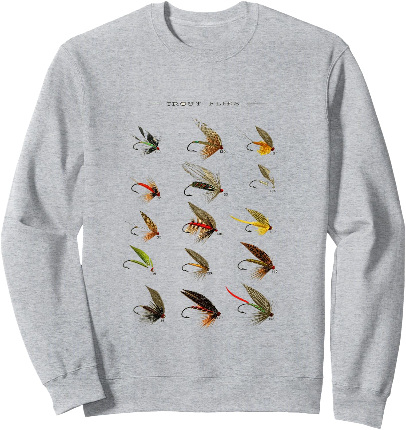 Vintage Fly Fishing Lures T Shirt Sweatshirt - Sweatshirt | Ash