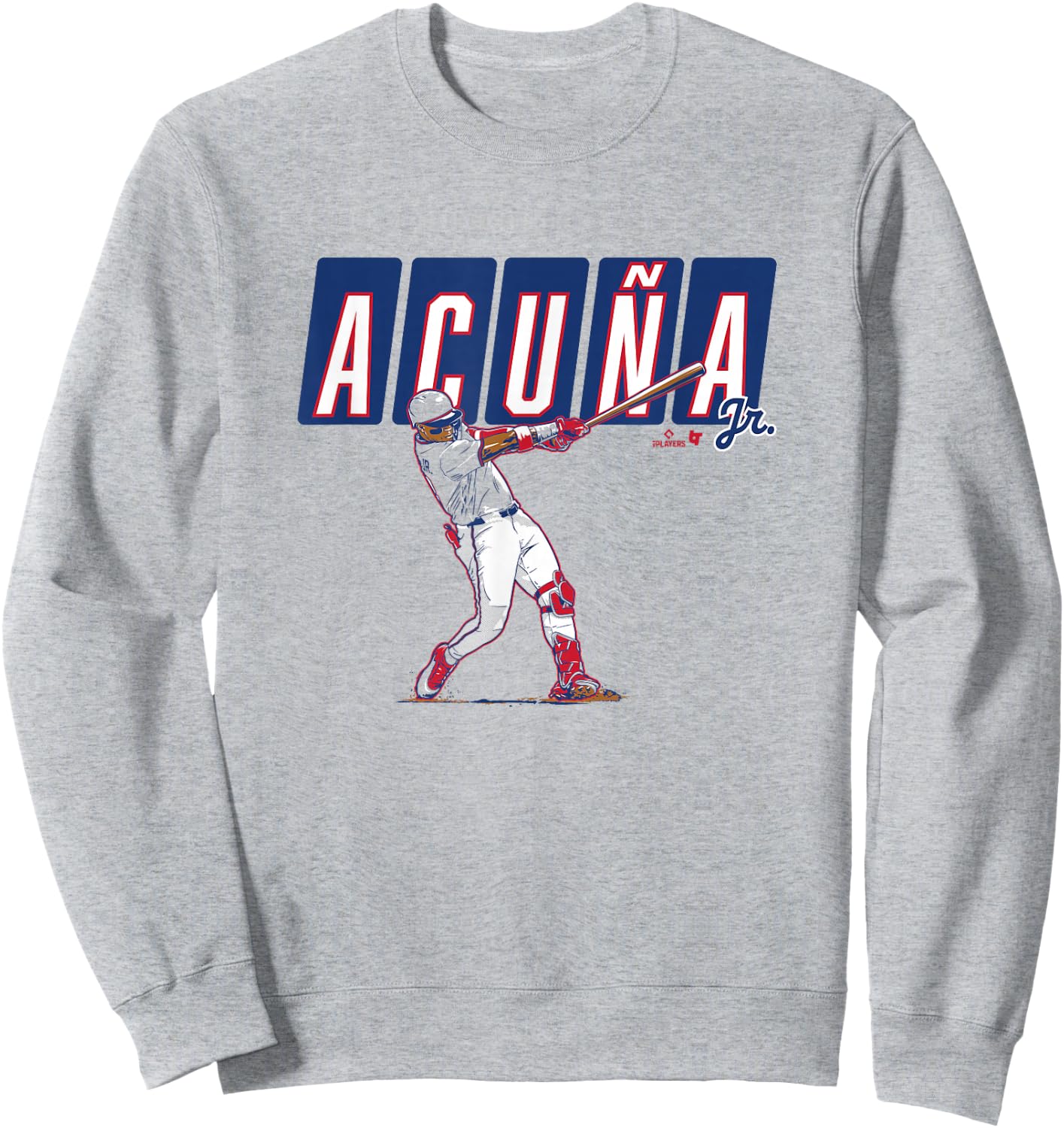 Ronald Acuña Jr. - ATL Slugger Swing - Atlanta Baseball Sweatshirt - Sweatshirt | Ash