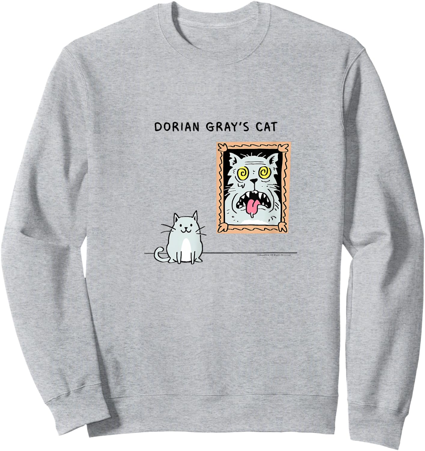 Dorian Gray's Cat teeshirt from Skunkbear Sweatshirt - Sweatshirt | Ash