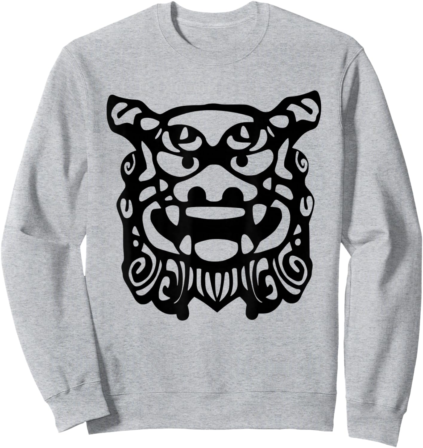 Shisa Japanese Guardian Lion Japan Sweatshirt - Sweatshirt | Ash