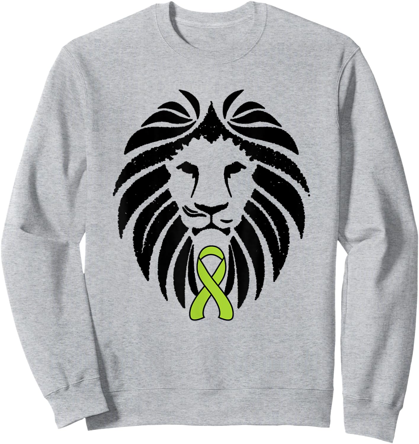 Mental Health Awareness Shirt Lion Awareness Ribbon S1 Sweatshirt - Sweatshirt | Ash