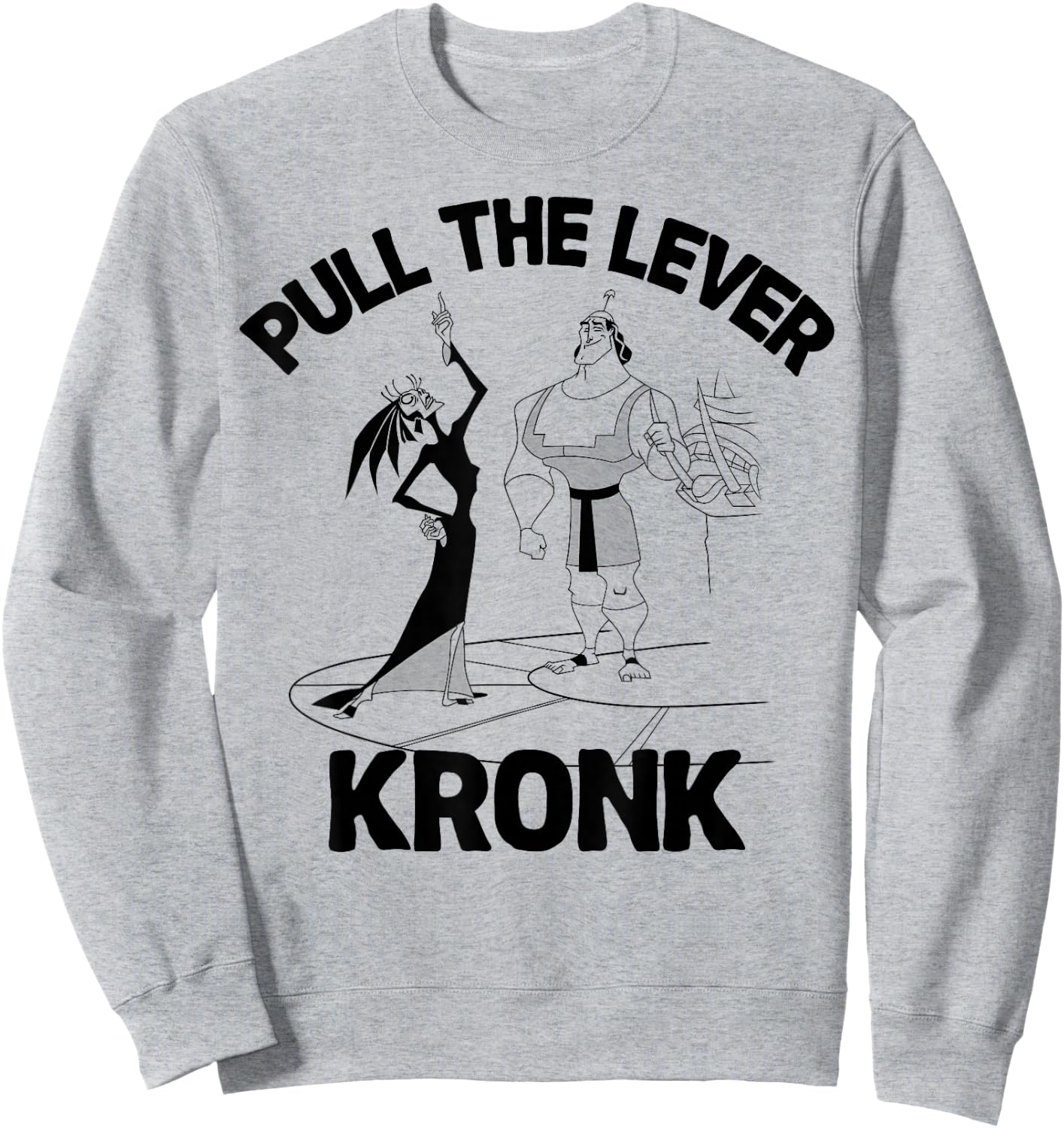 Disney Emperors New Groove Yzma Pull The Lever Kronk Sweatshirt - Sweatshirt | Ash