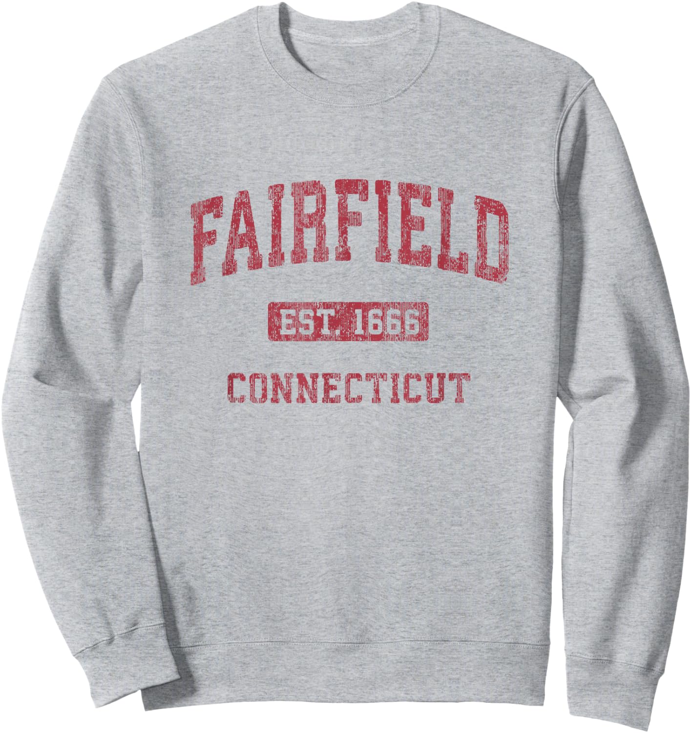 Fairfield Connecticut CT Vintage Athletic Sports Design Sweatshirt - Sweatshirt | Ash