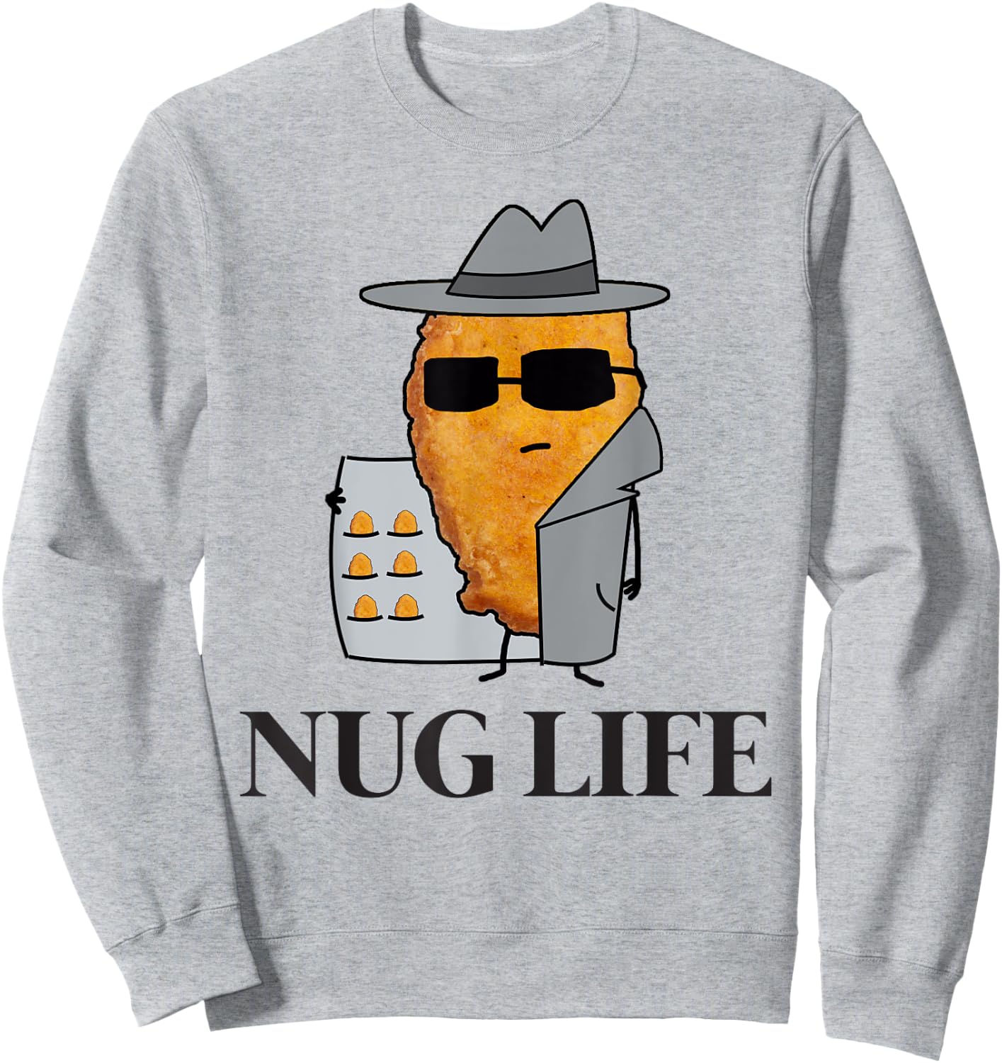 Nug Life Shirt Chicken Nugget Women Kid's Sweatshirt - Sweatshirt | Ash
