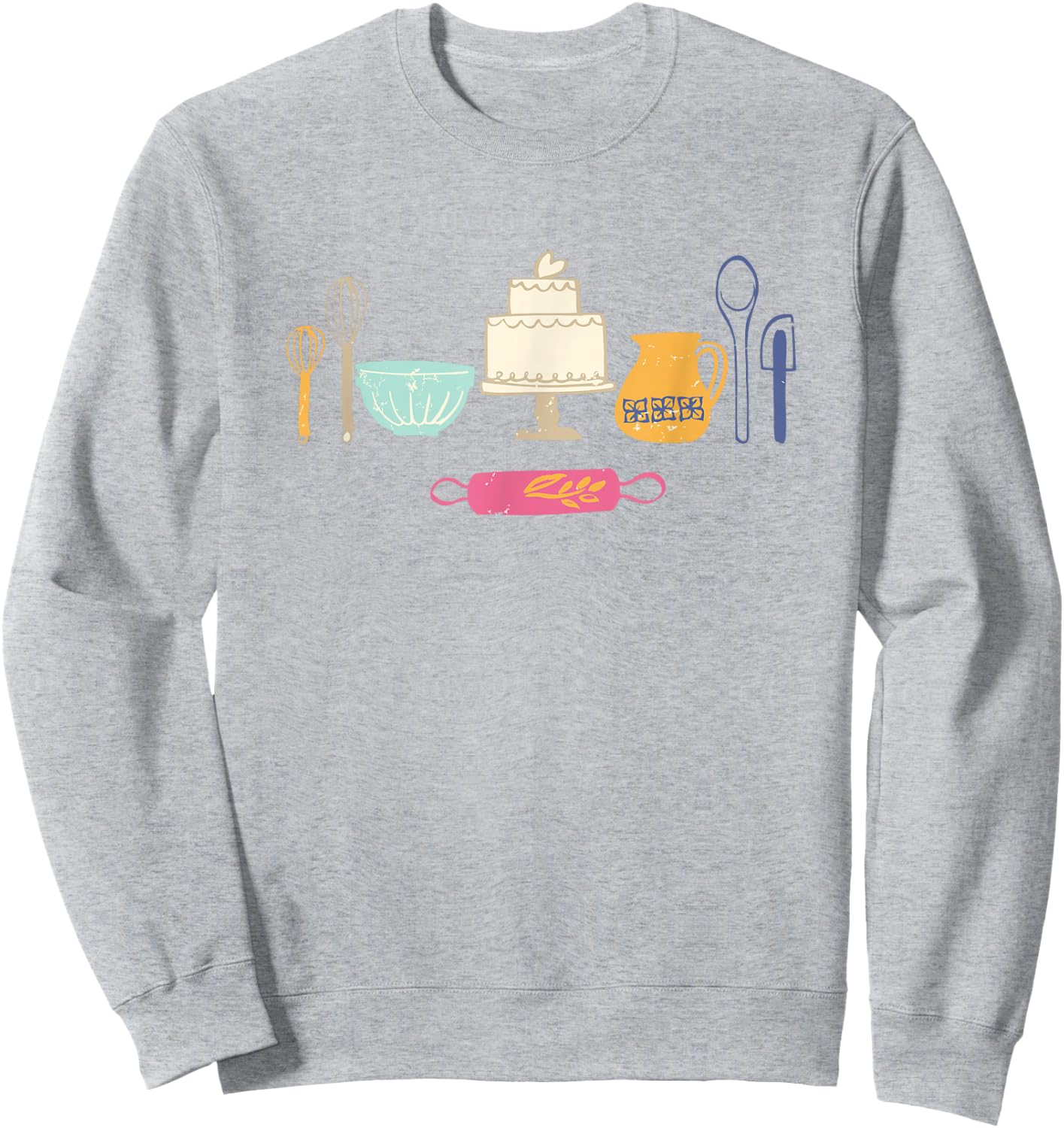 Love Baking Bakers Tools Fun Gift T Shirt, Lt Sweatshirt - Sweatshirt | Ash