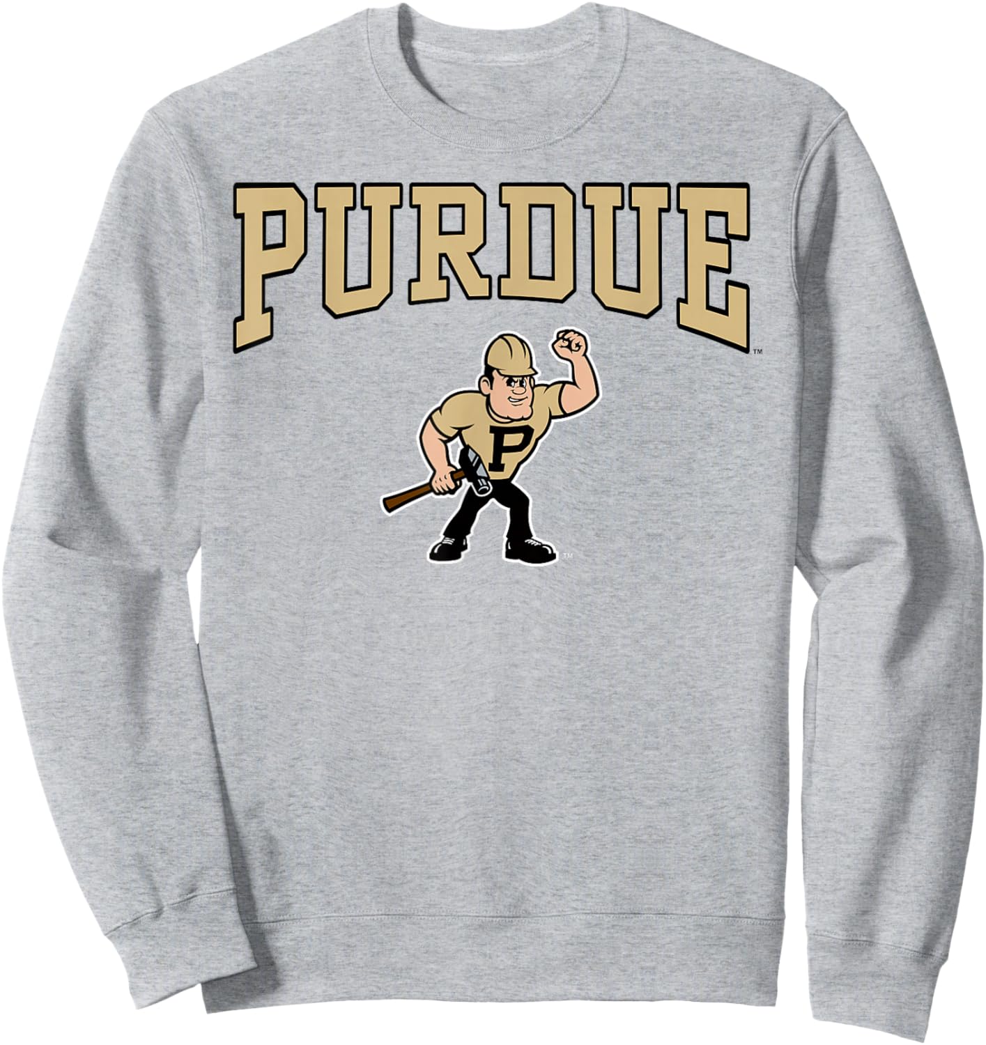 Purdue Boilermakers Arch Logo Officially Licensed Sweatshirt - Sweatshirt | Ash