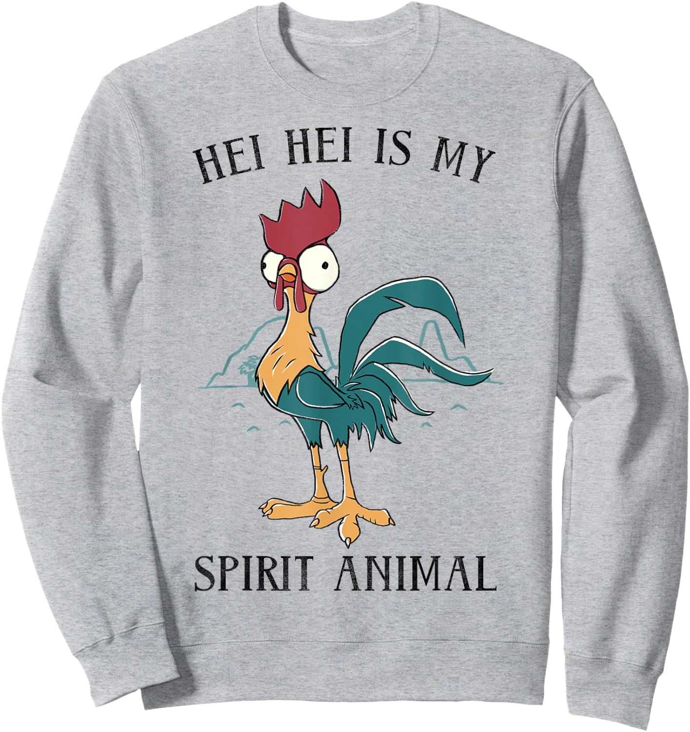 Disney Moana Hei Hei Is My Spirit Animal Portrait Sweatshirt - Sweatshirt | Ash