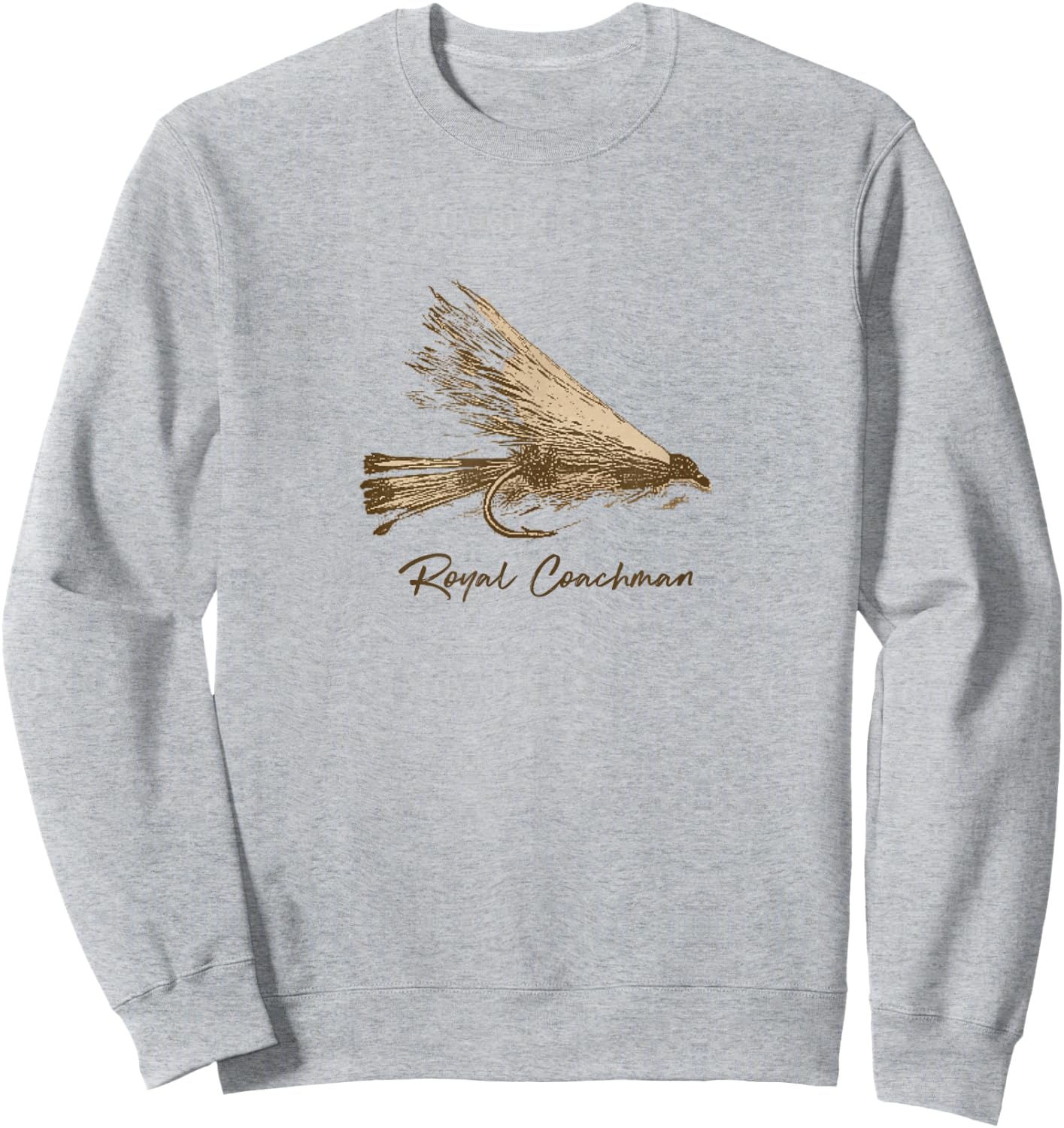 Fly Fishing Lure Royal Coachman Vintage Sweatshirt - Sweatshirt | Ash
