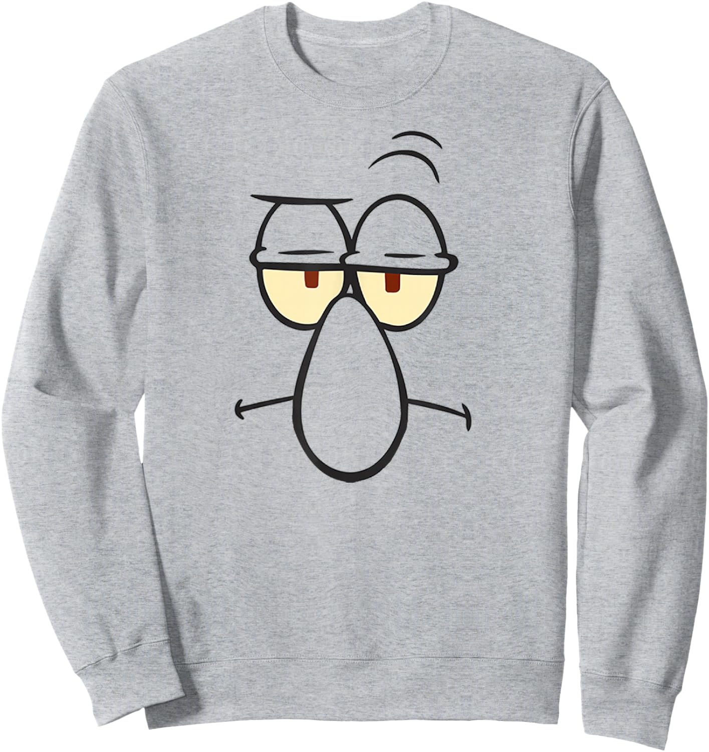 Spongebob Squarepants Halloween Squidward Big Face Costume Sweatshirt - Sweatshirt | Ash