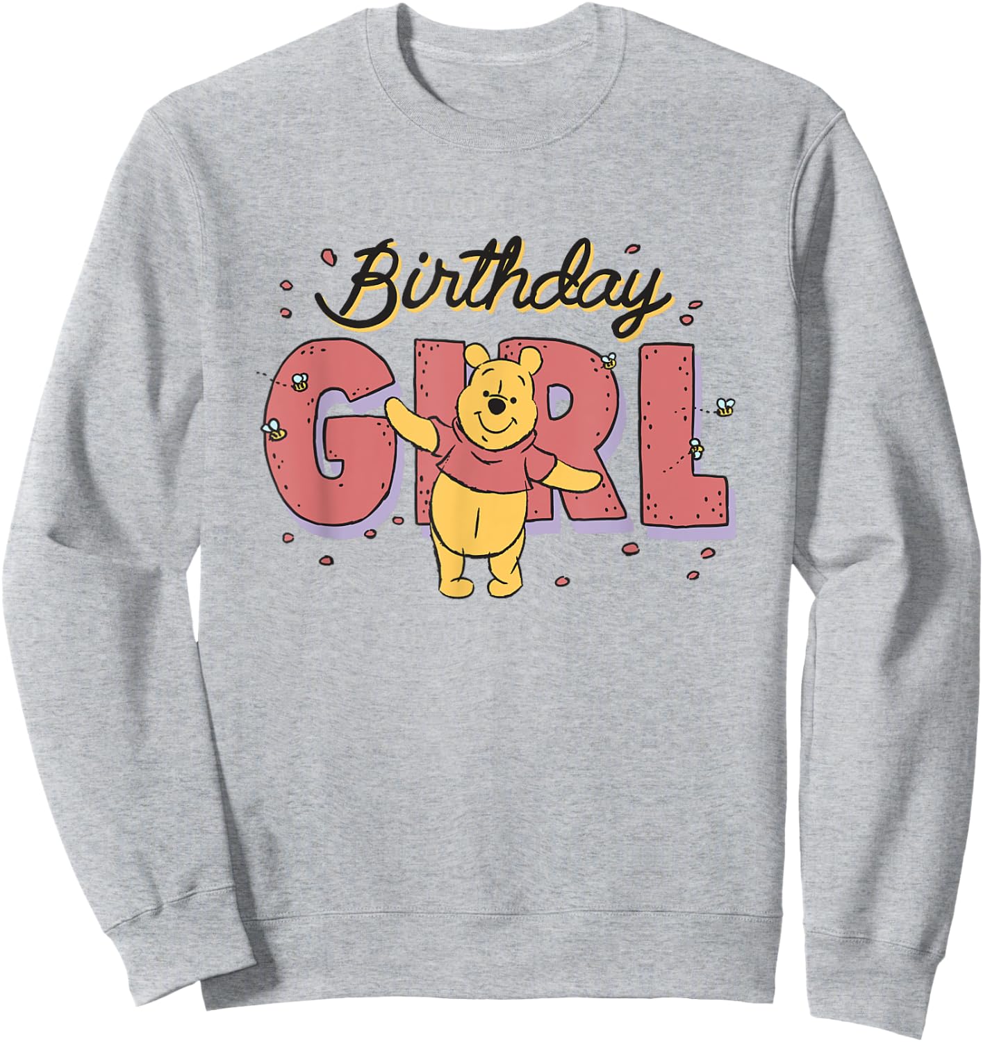 Disney Winnie the Pooh Birthday Girl Buzzing Bees Sweatshirt - Sweatshirt | Ash