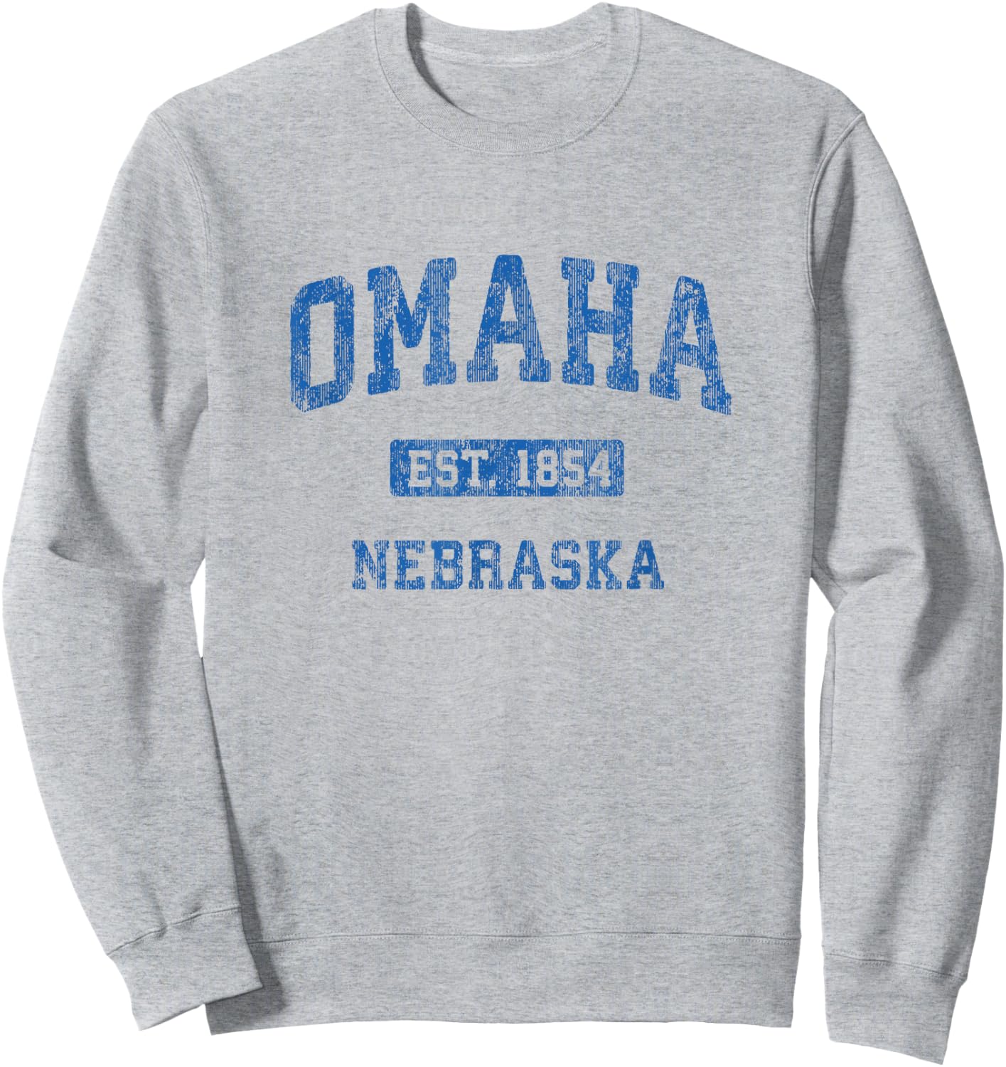 Omaha Nebraska NE Vintage Athletic Sports Design Sweatshirt - Sweatshirt | Ash