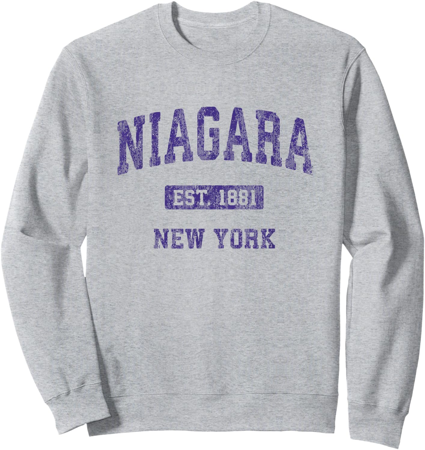 Niagara New York NY Vintage Athletic Sports Design Sweatshirt - Sweatshirt | Ash