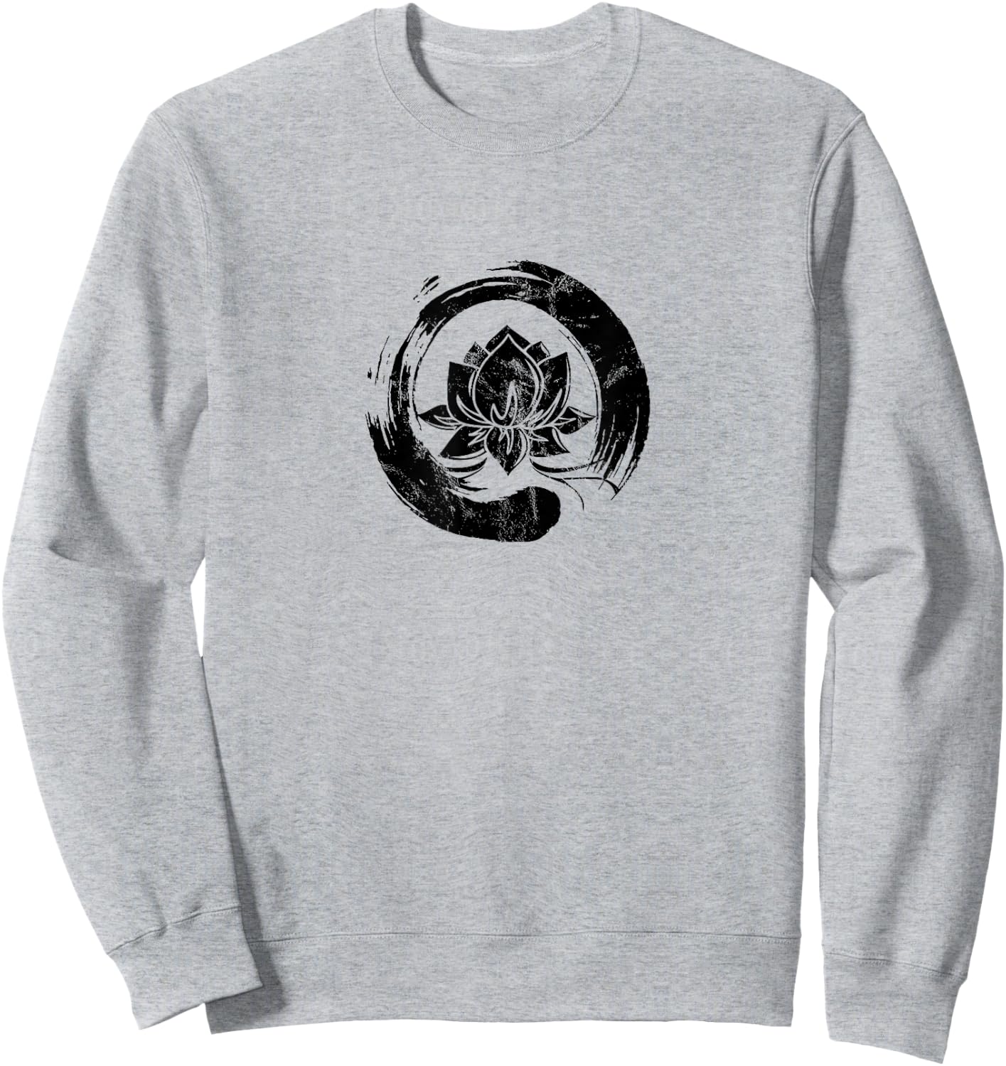 Enso Zen Circle of Enlightenment Lotus Vintage Sweatshirt - Sweatshirt | Ash