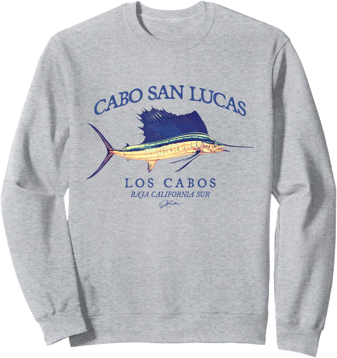 JCombs: Cabo San Lucas, Los Cabos, Sailfish Sweatshirt - Sweatshirt | Ash