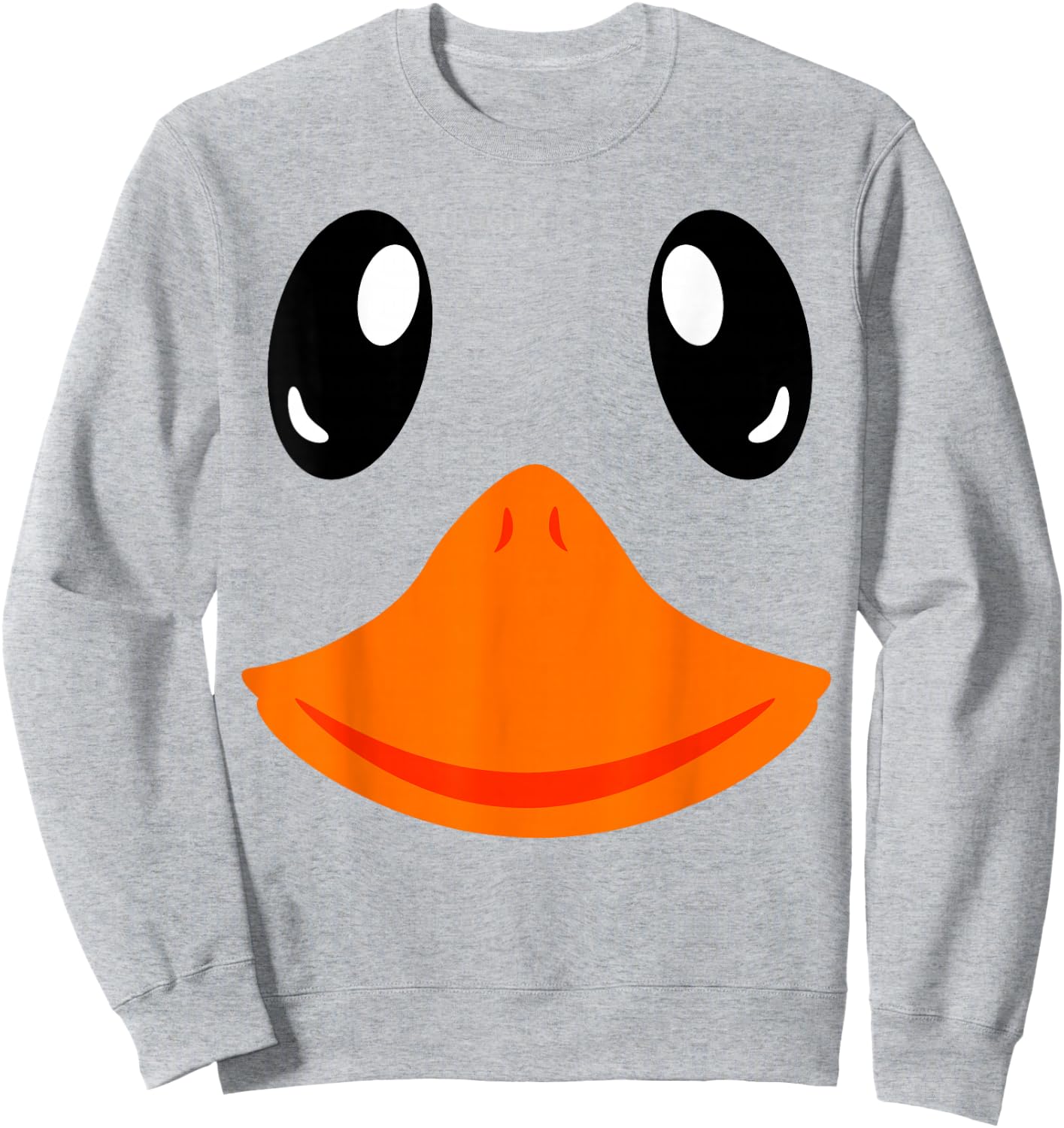 Matching Group Outfit Cute Halloween Goose Costume Duck Face Sweatshirt - Sweatshirt | Ash