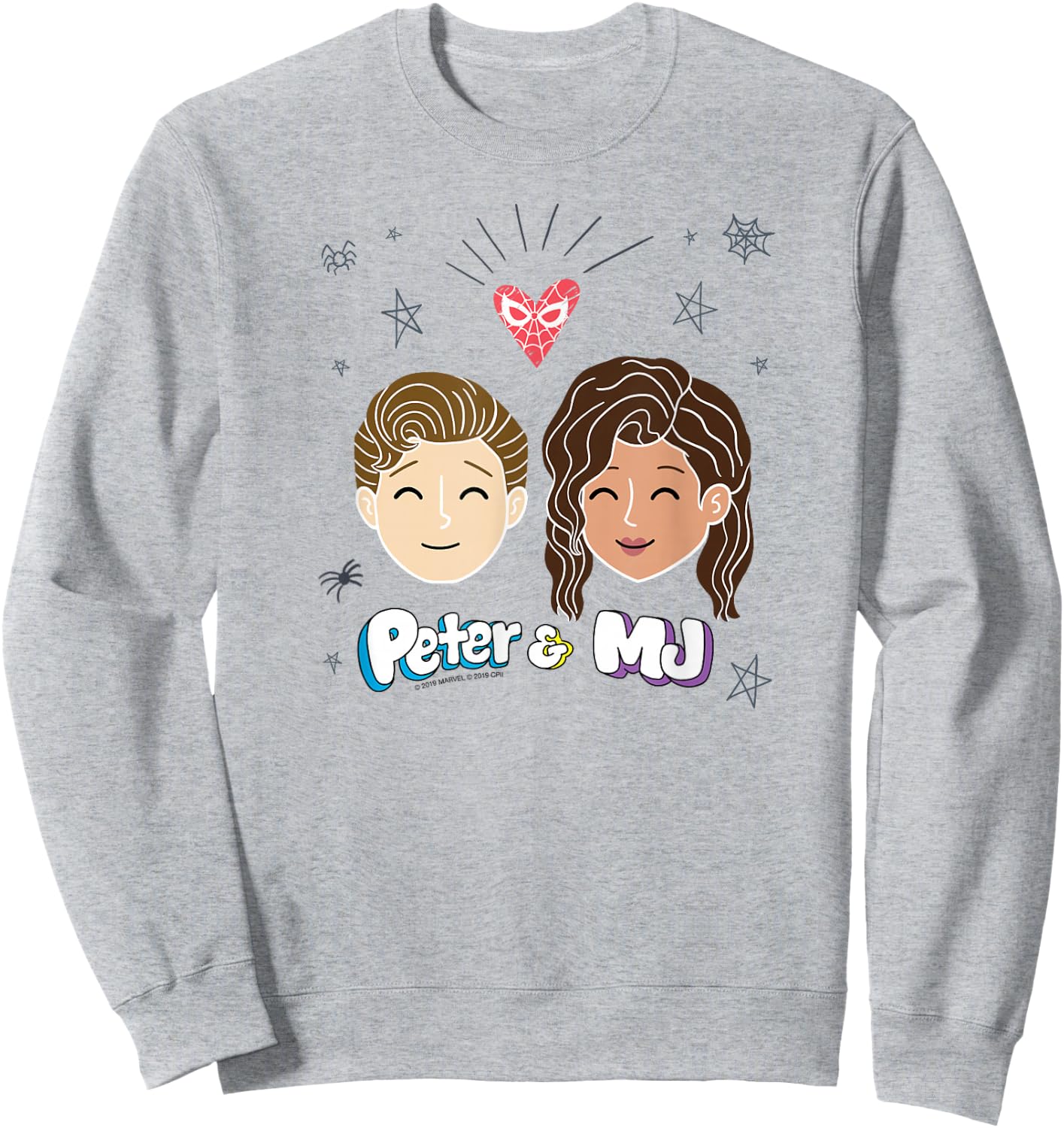 Marvel Spider-Man Far From Home Peter & MJ Love Sweatshirt - Sweatshirt | Ash