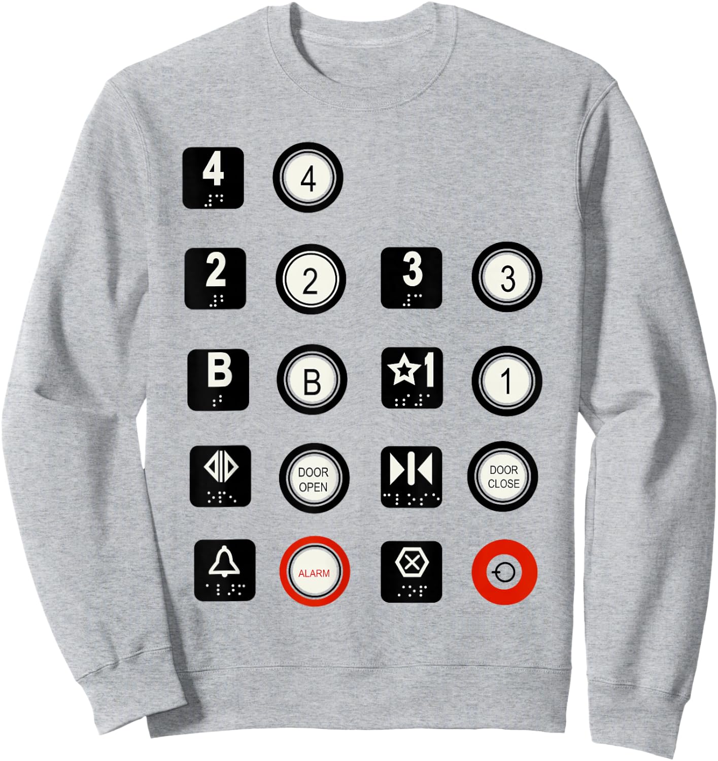 Elevator Elevator Buttons Sweatshirt - Sweatshirt | Ash
