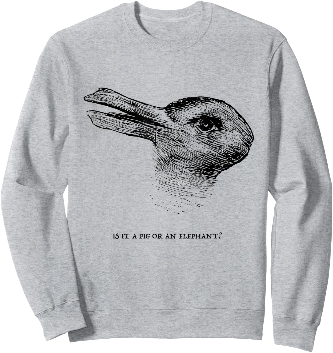 Optical illusion shirt: duck rabbit shirt Sweatshirt - Sweatshirt | Ash